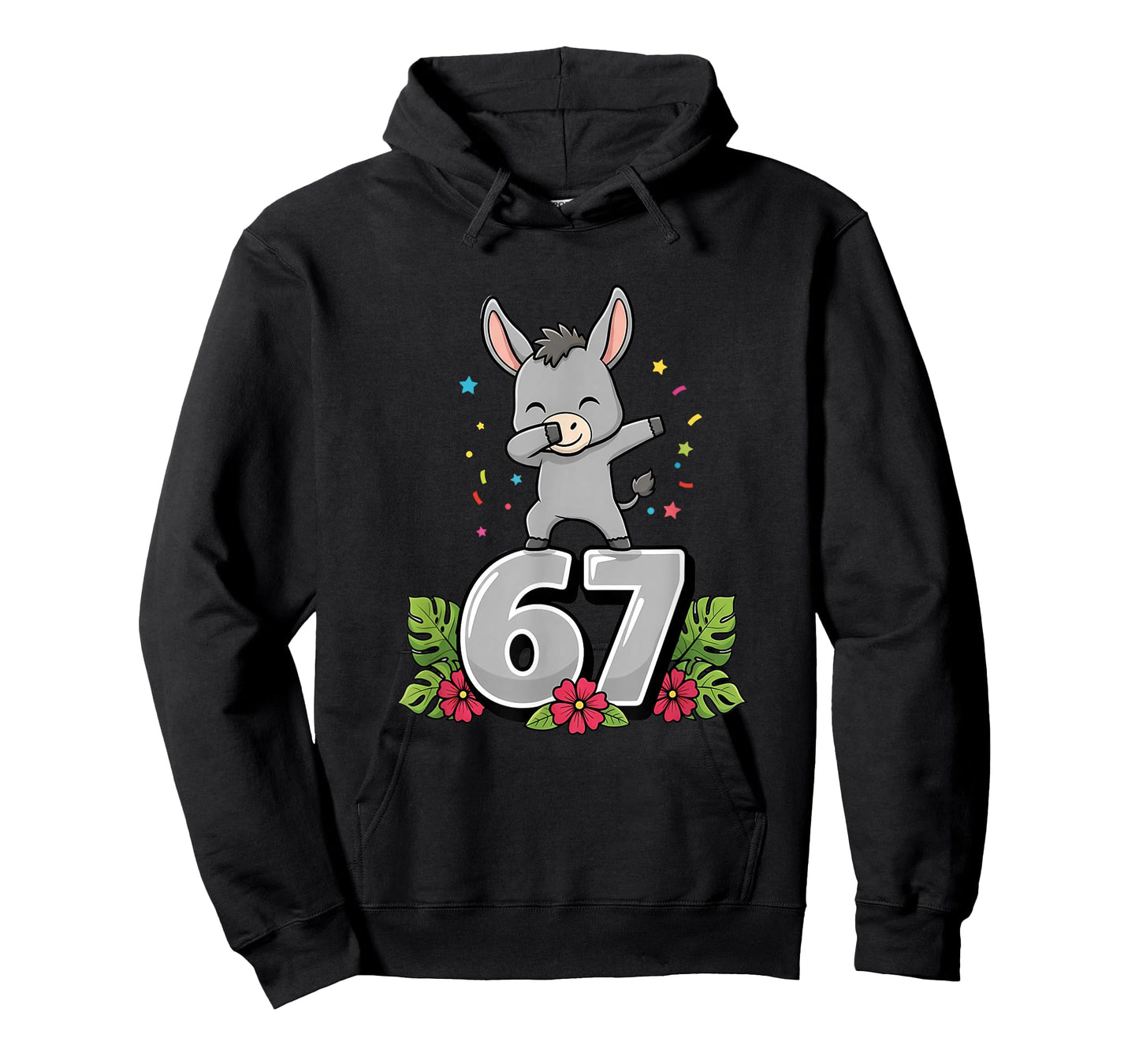Six Seven Meme Dabbing Baby Donkey 67 Funny Gen Z Apha T-Shirt