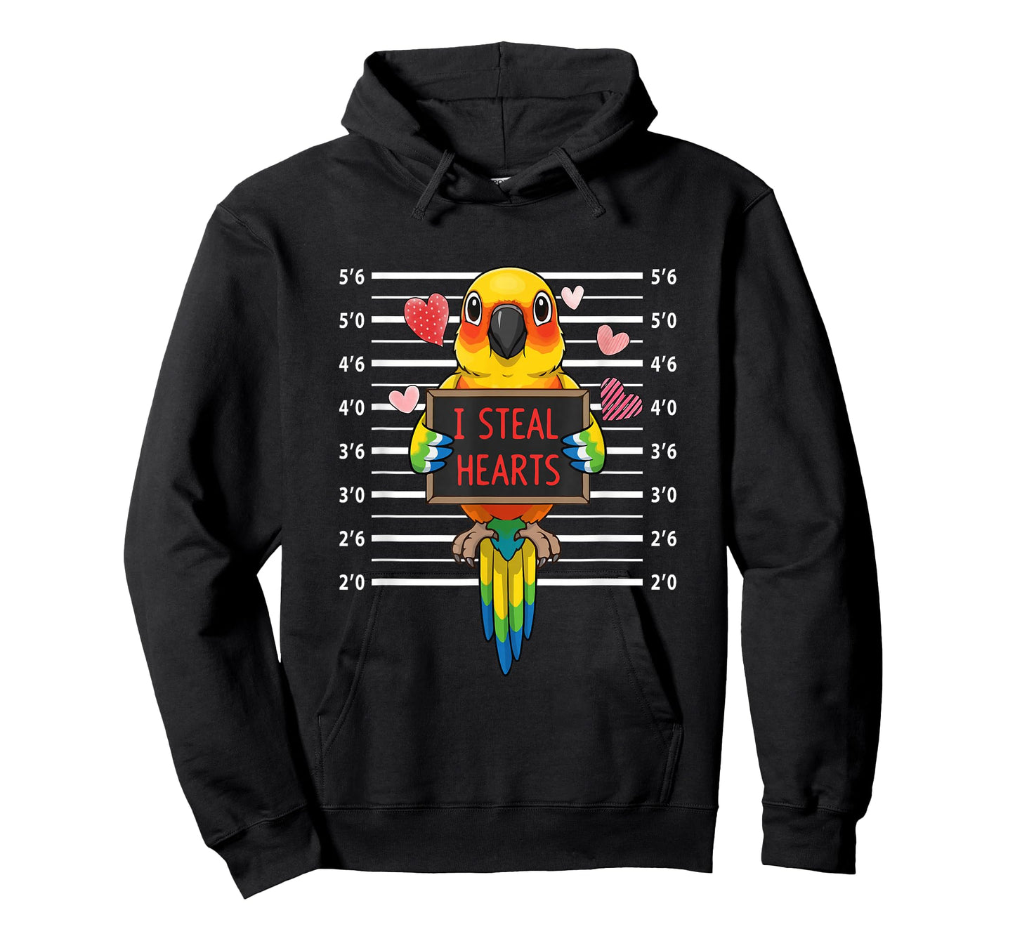 I Steal Cute Hearts Valentine's Day Sun Conure Bird Lover T-Shirt