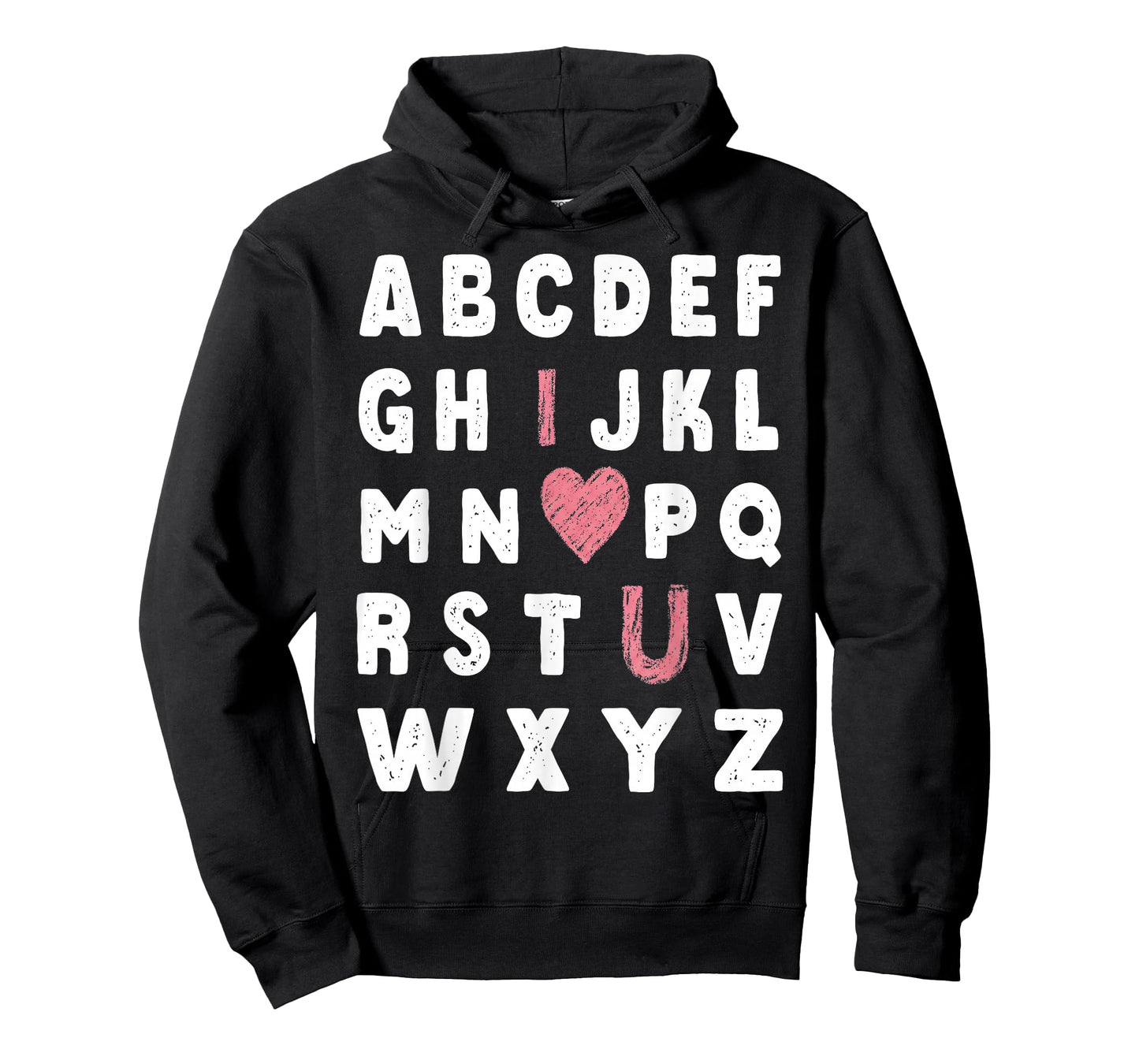 Alphabet ABC I Love You Valentines Day Heart T-Shirt
