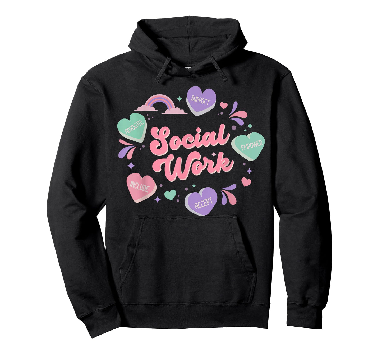 Social Work Candy Heart Valentines Day School Social Worker T-Shirt