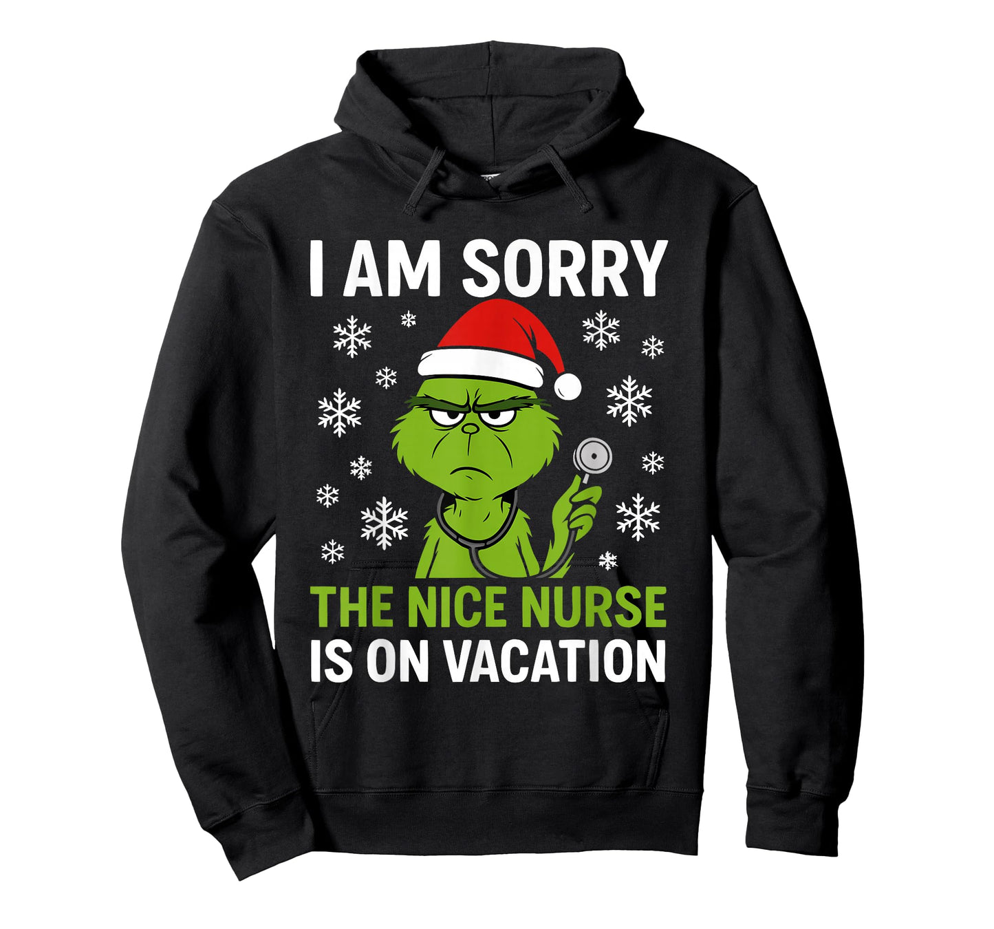 Funny Christmas Nurses Sorry The Nice Nurse is On Vacation T-Shirt