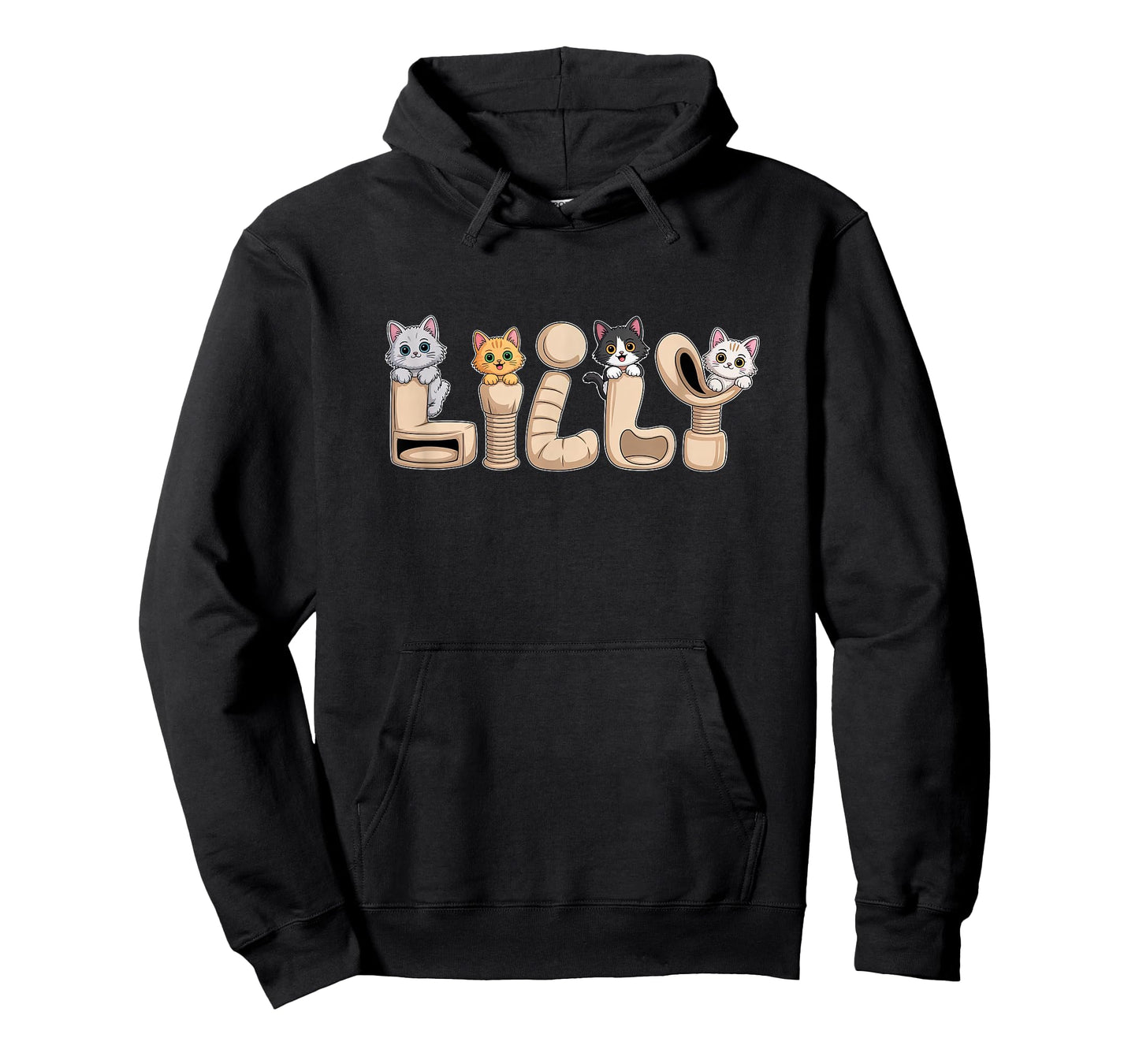 Lilly Cat Trees - Personalized Cute Name Word Art T-Shirt