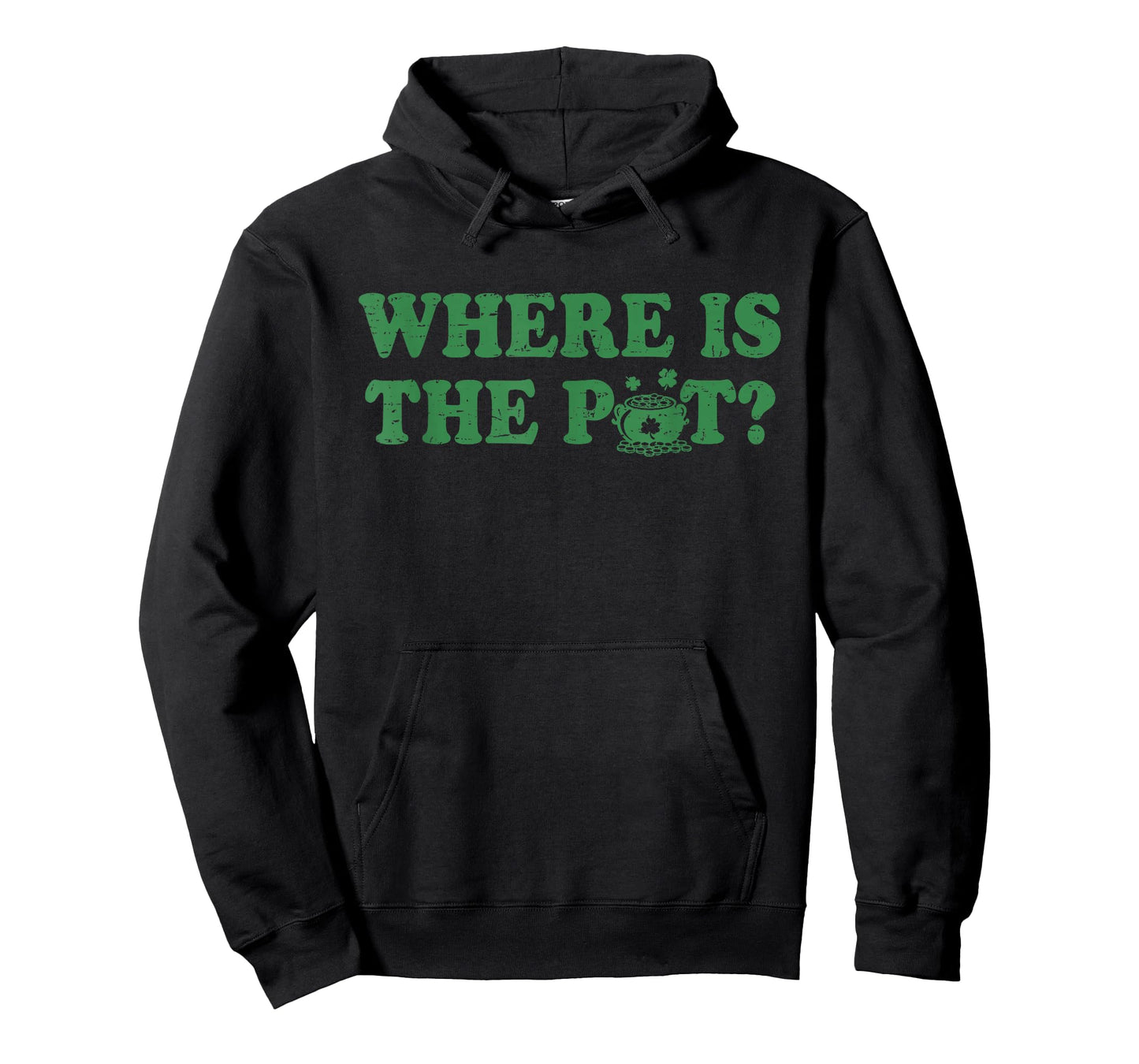 Retro St Patricks Day Where is The Pot Funny Shamrock T-Shirt