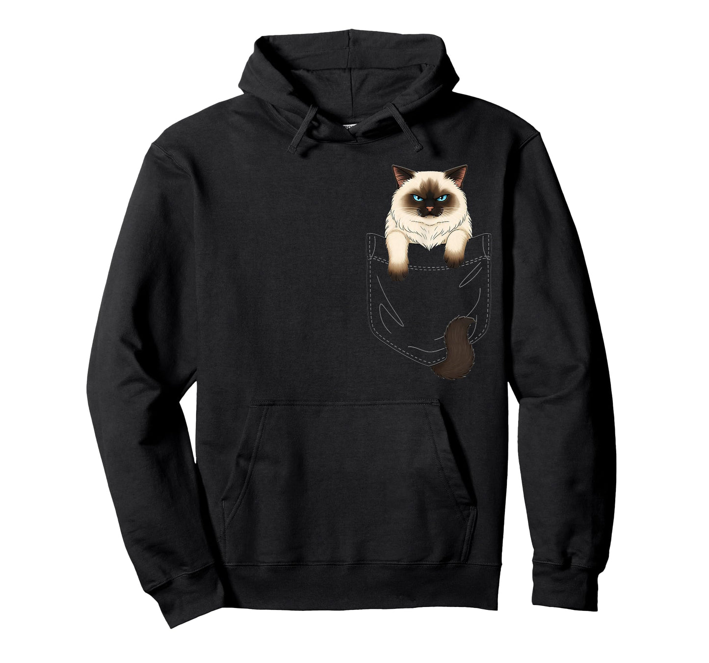 Cat Pocket Matching Cat and Owner Clothes Ragdoll Cute Cat T-Shirt