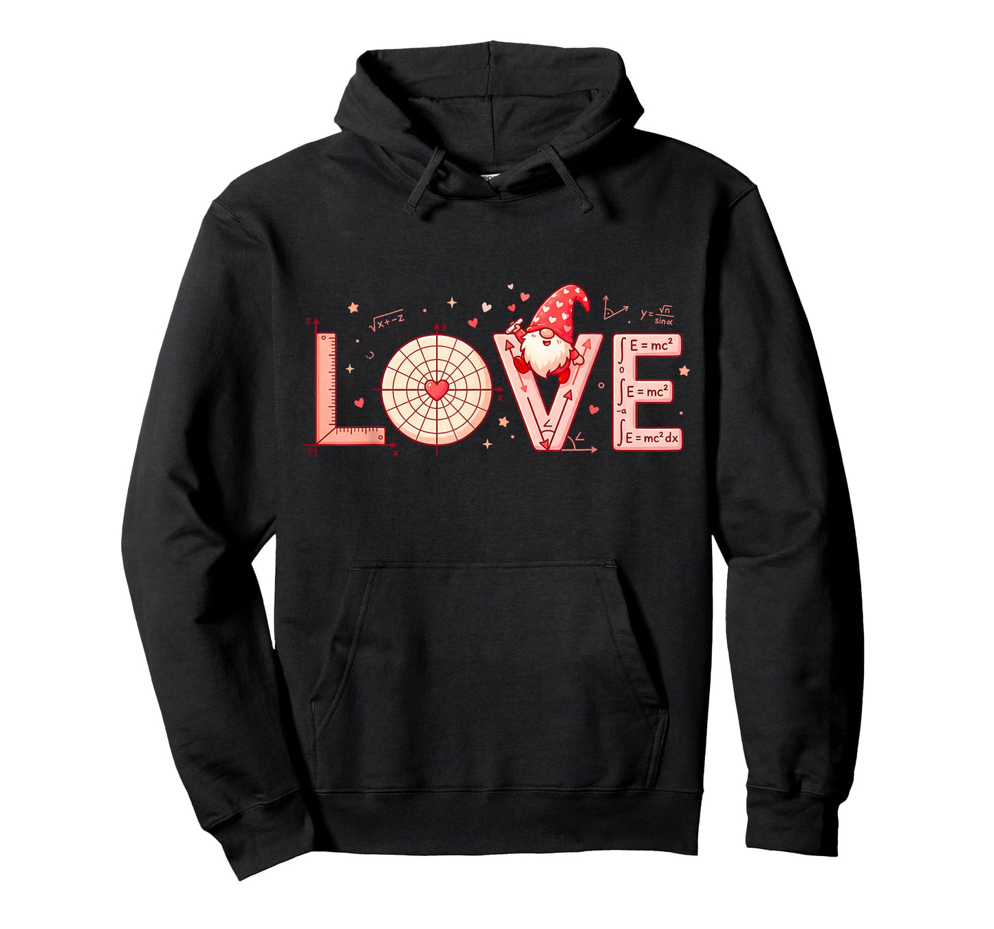 Math Love Gnome Valentine Shirt Cute Gnome Teacher Design T-Shirt