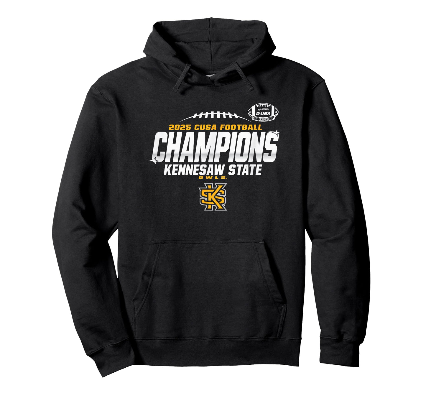 Kennesaw State Owls C-USA Champs 2025 Football Locker Room T-Shirt