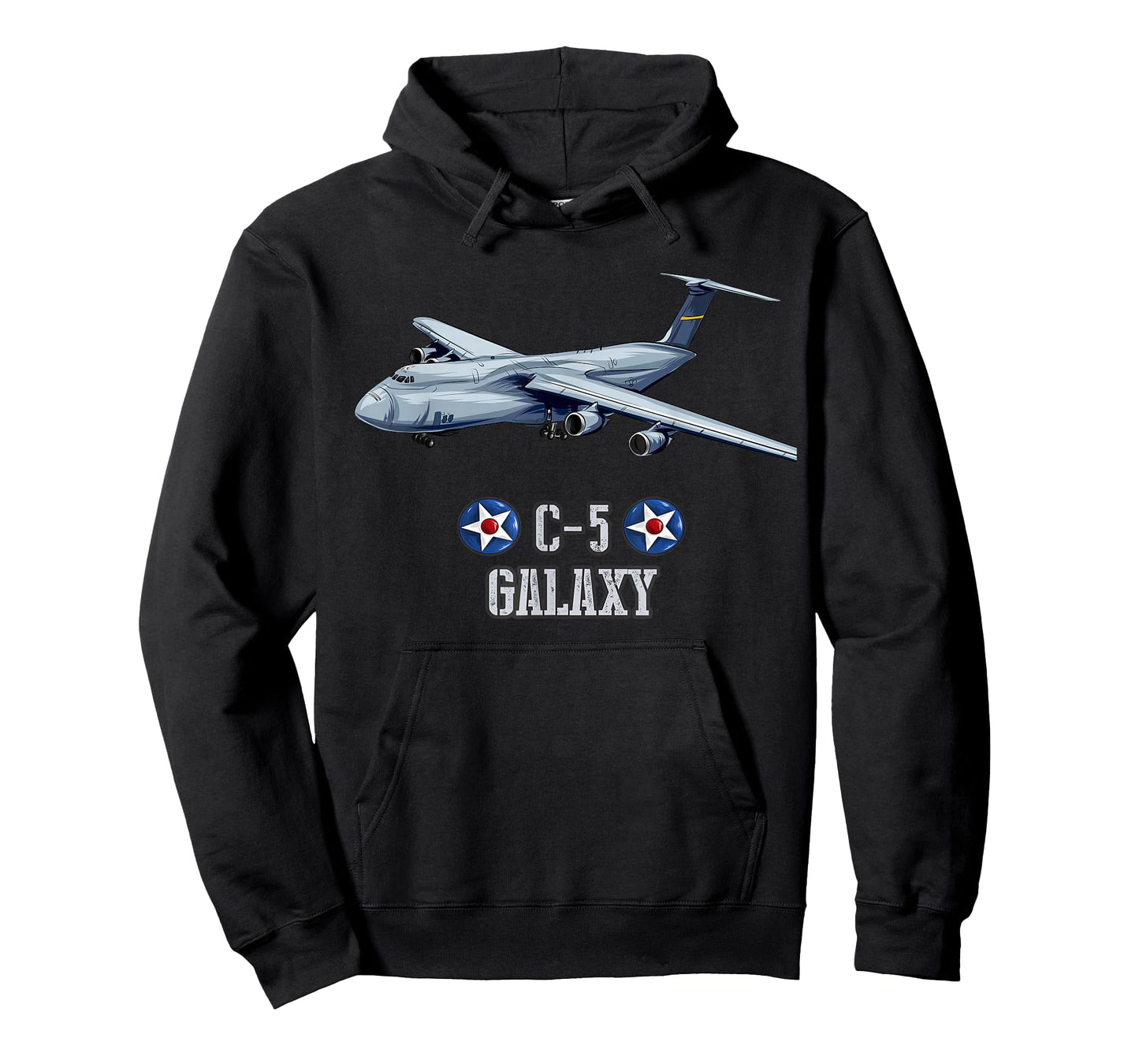 American C-5 Galaxy Military Transport Aircraft T-Shirt