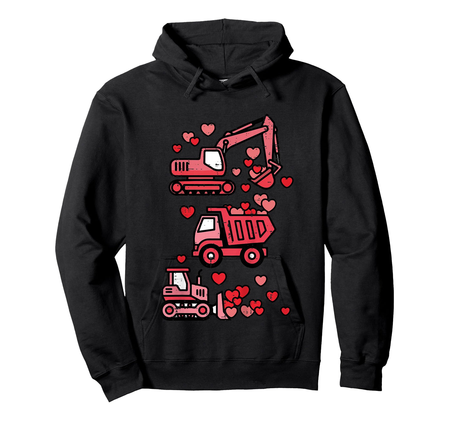 Kids Valentines Day Excavator Truck Valentine Boys Toddler Kids T-Shirt