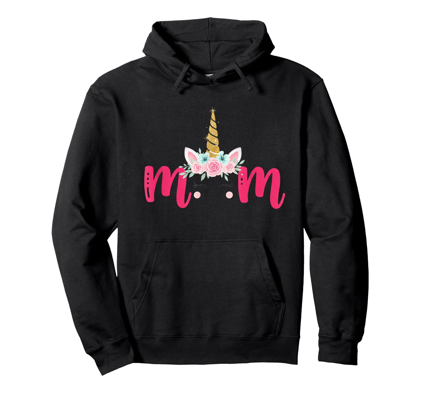 Mom Unicorn Floral Horn Mother's Day Birthday MatchingFamily T-Shirt