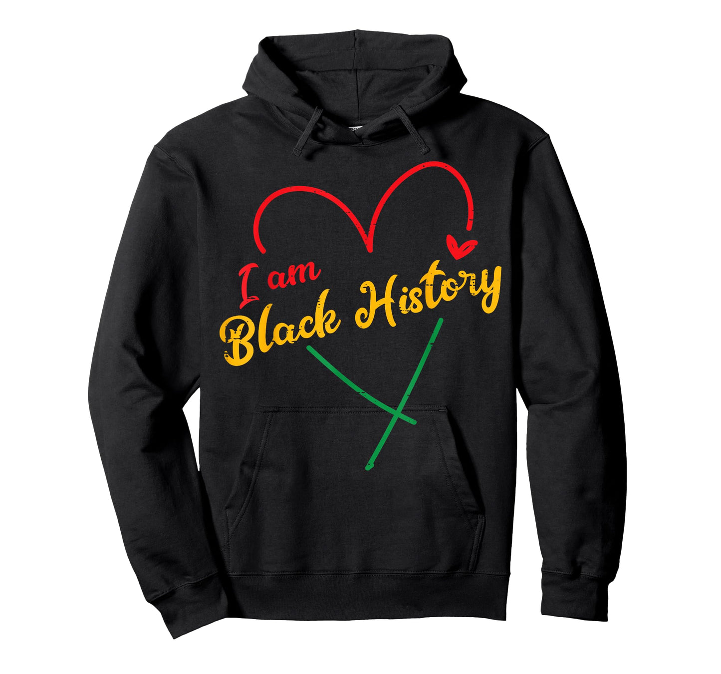 I Am Black History Heart Love African American Women Men Kid T-Shirt