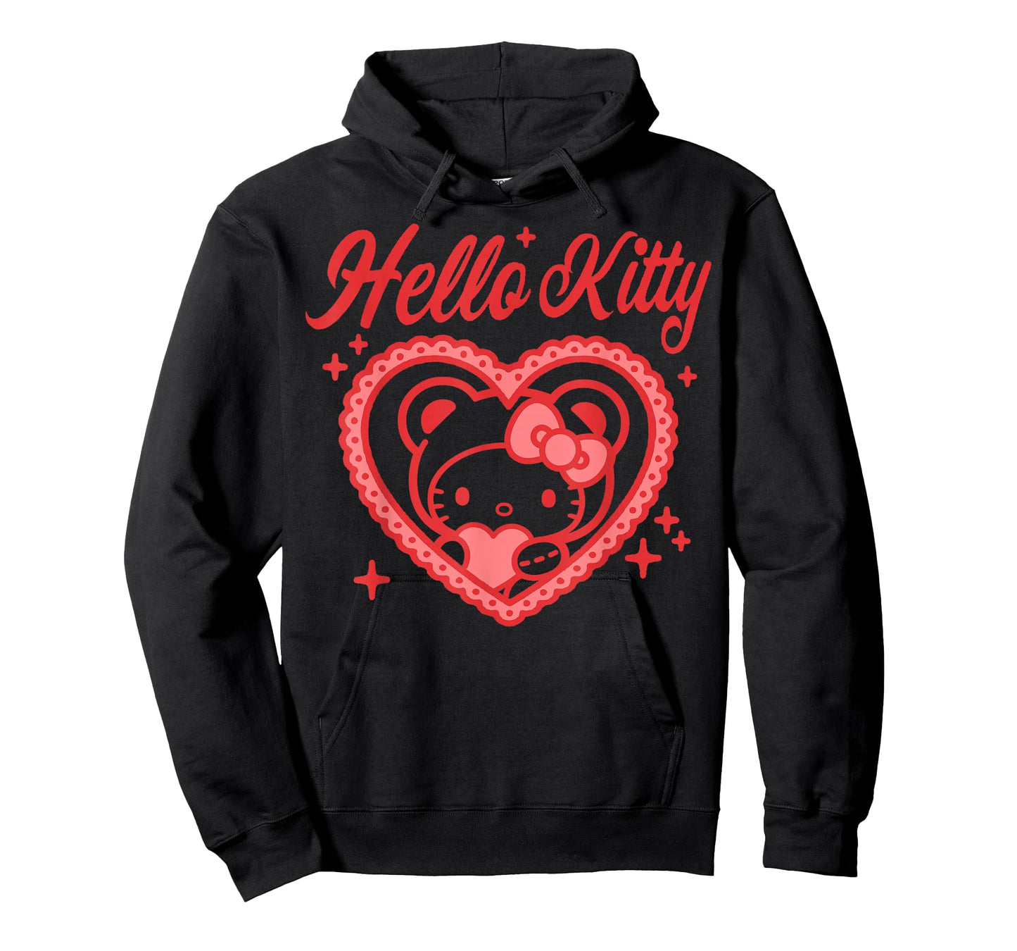 Hello Kitty Valentine's Day Bear Costume Holding Heart T-Shirt
