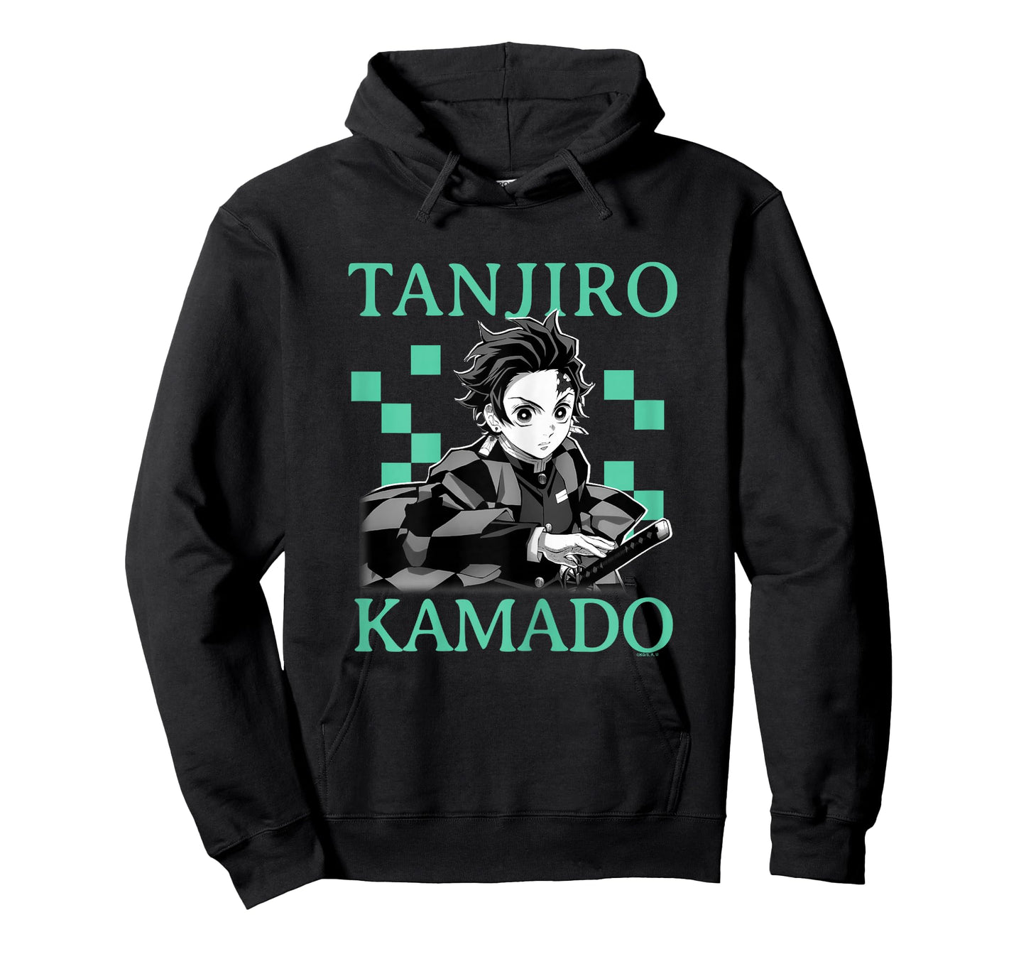 Demon Slayer: Kimetsu no Yaiba Tanjiro Green Checkered T-Shirt