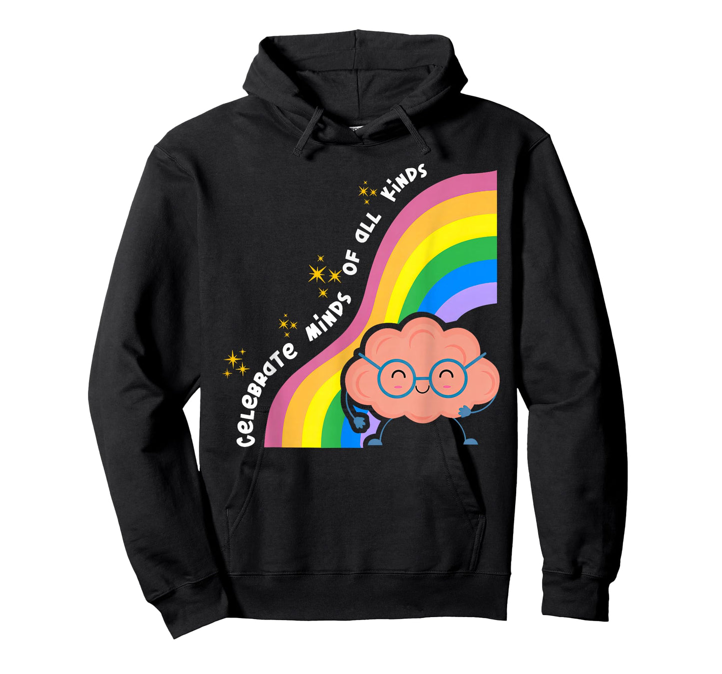 Celebrate Minds of All Kinds Rainbow Brain Neurodivergent T-Shirt
