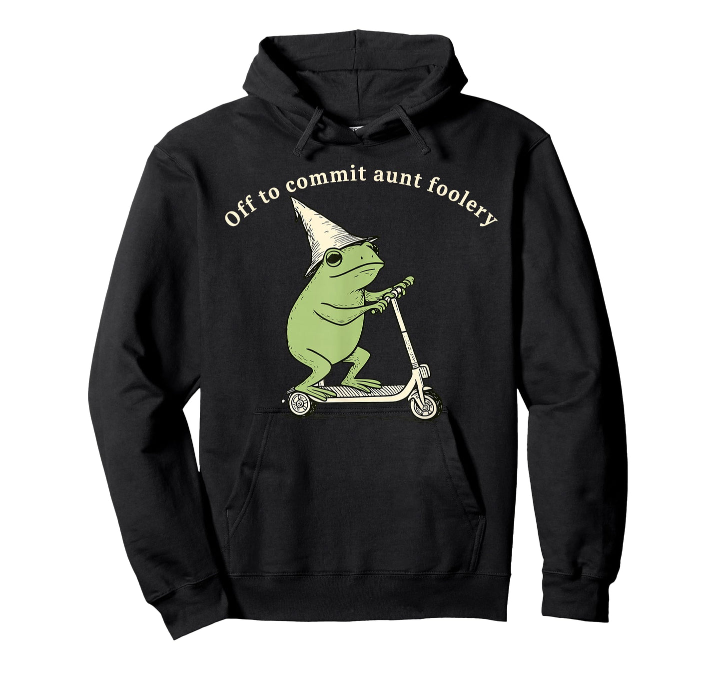 Off to Commit Aunt Foolery Funny Aunt Frog Scooter T-Shirt