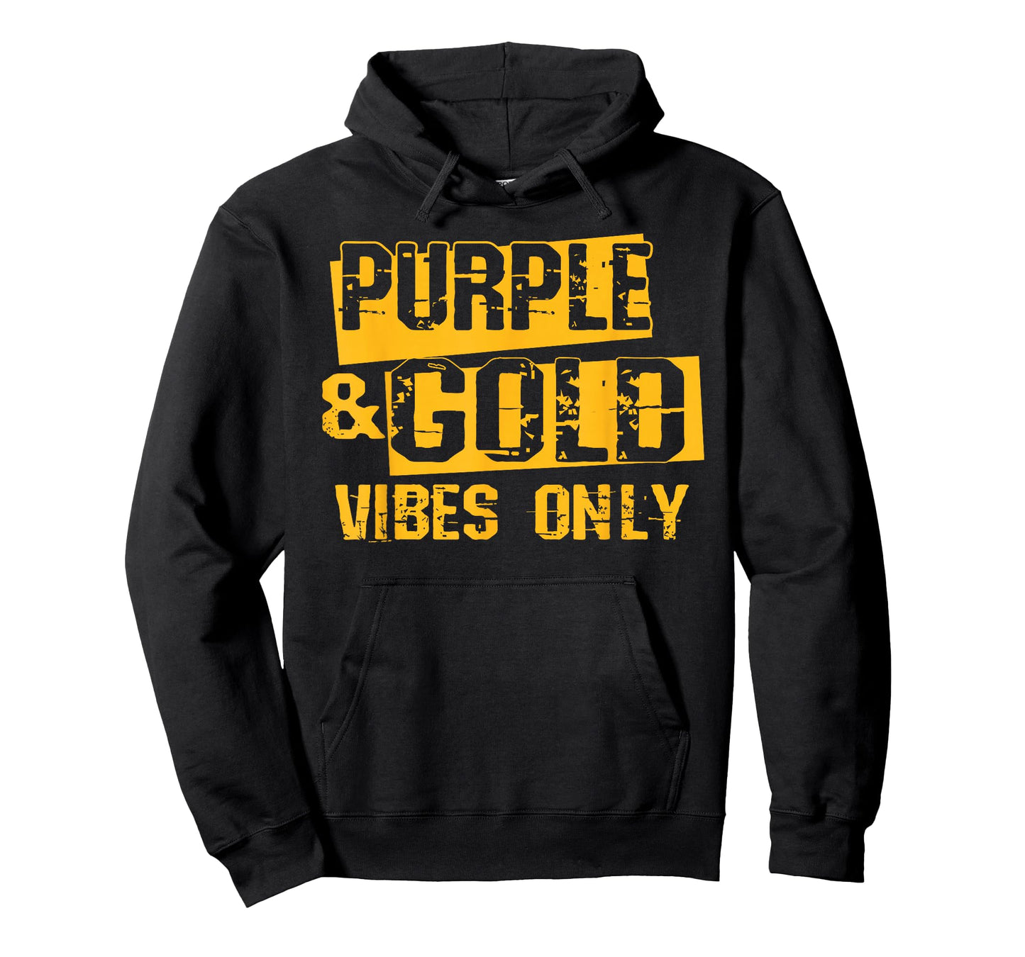 Purple and Gold Game Day Team Spirit High School Football T-Shirt
