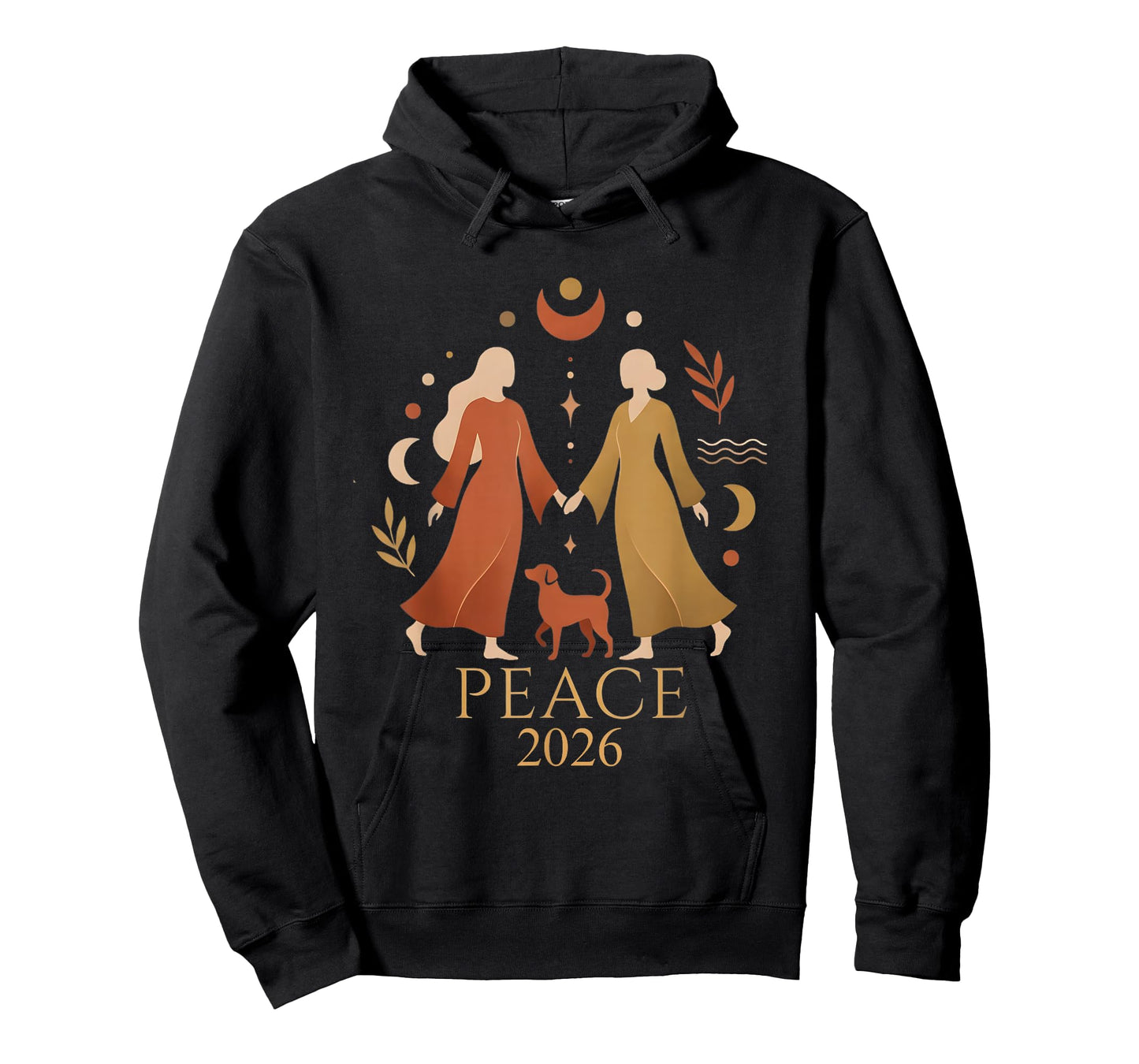 Walk Peace 2026 World Peace Women Monks Aloka Dog Spiritual T-Shirt
