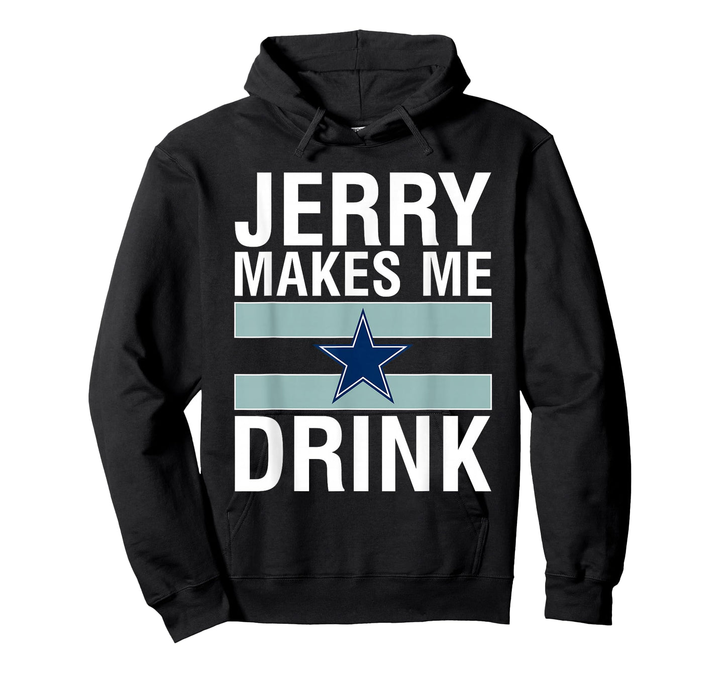 Funny Jerry Makes Me Drink Humor Football Grumpy Fan T-Shirt