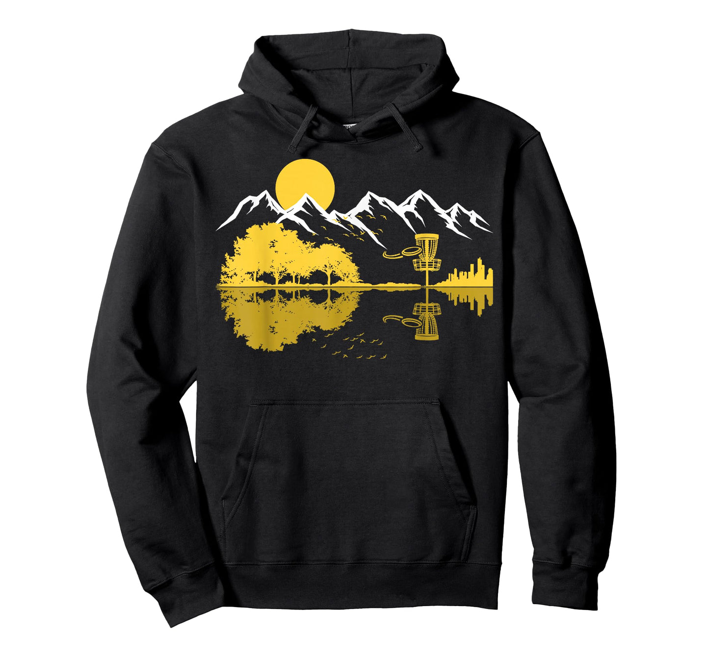 Guitar Lake Mountain Reflections Shadow Love Guitar Musician T-Shirt