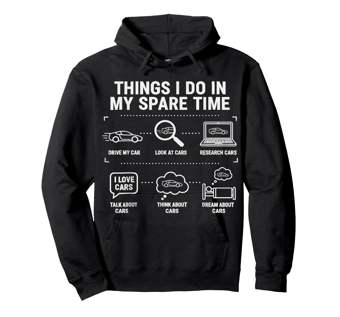 Things I Do in My Spare Time Funny Car Enthusiast Car Guy T-Shirt
