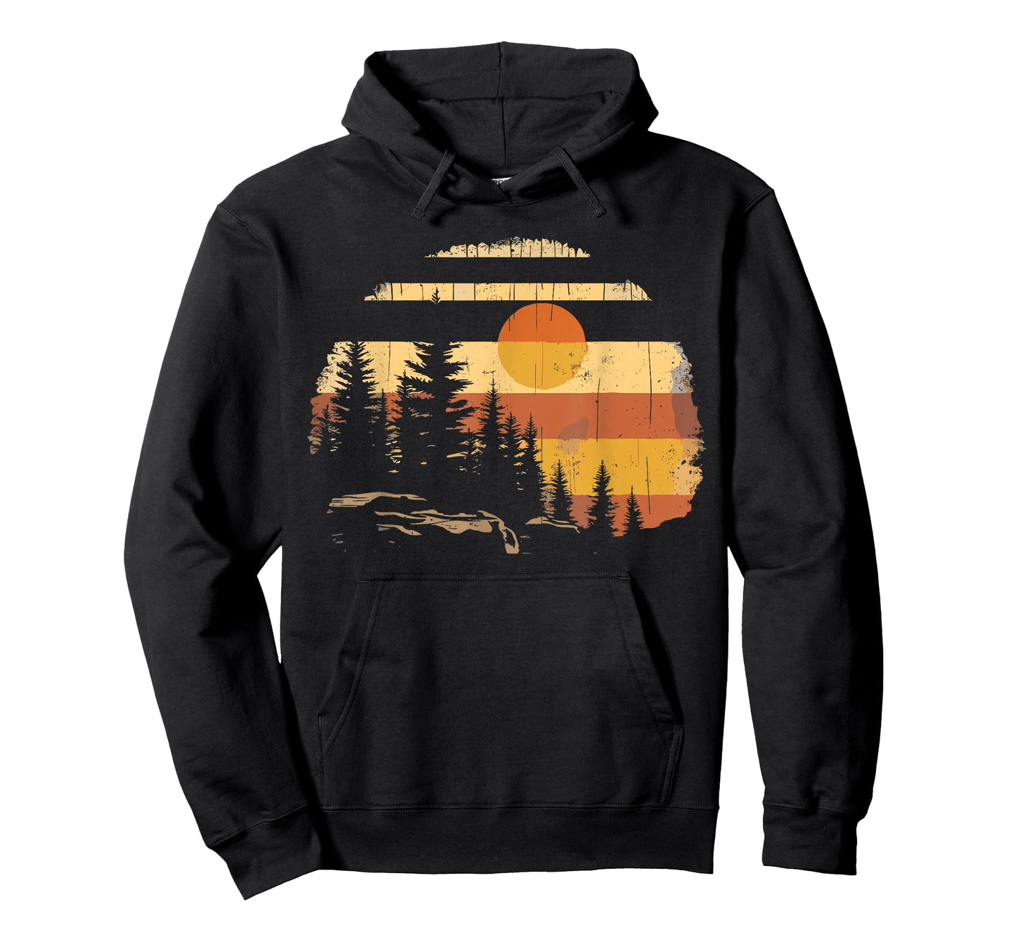 Forest Trees Camping Mountain Wildlife Nature Outdoor Camper T-Shirt