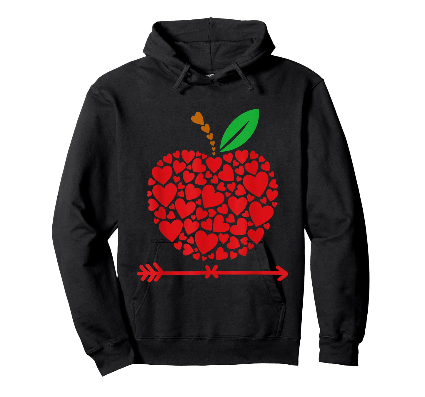 Valentines Day Teacher Hearts Apple Love Teach Women Men T-Shirt