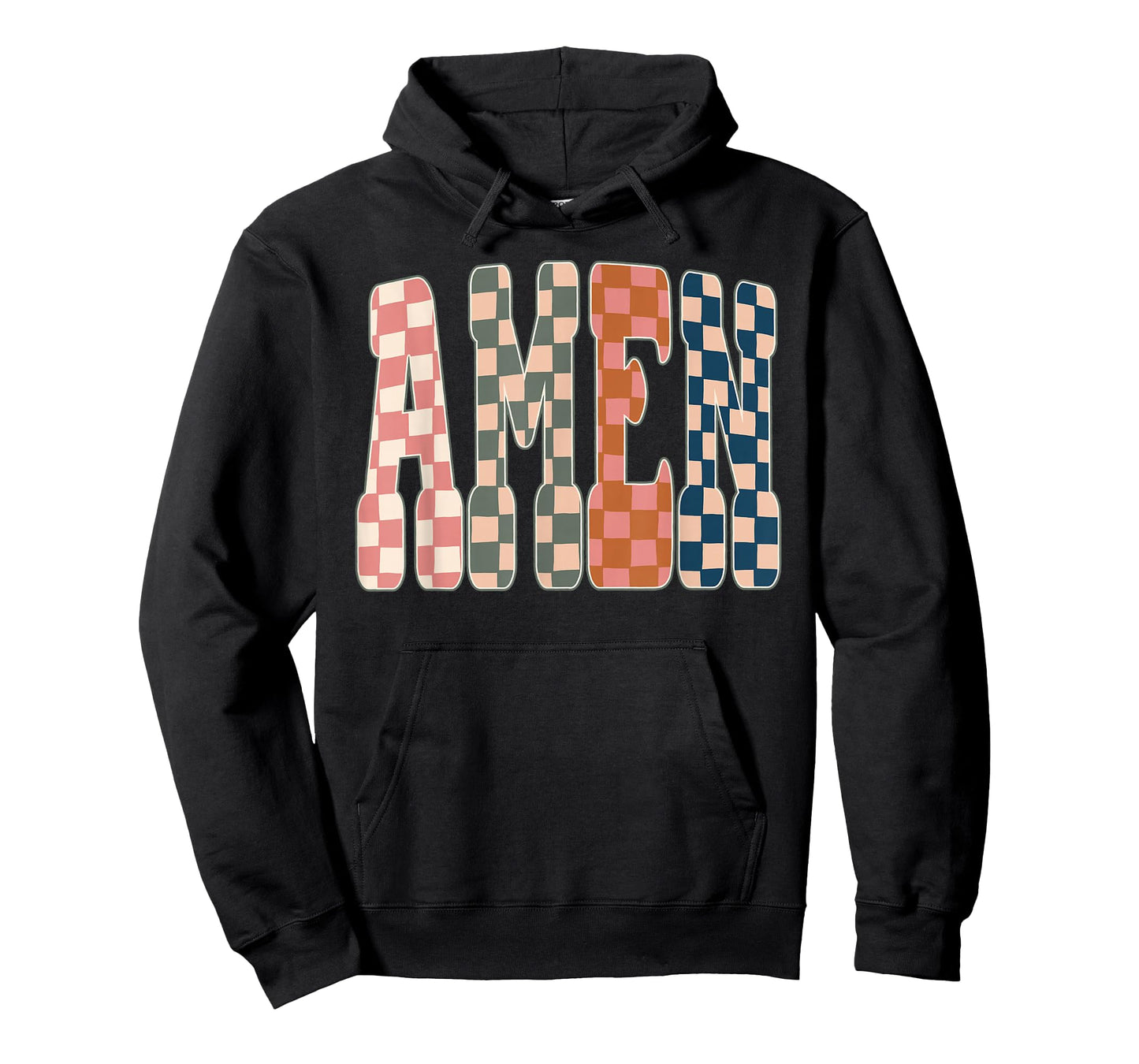 Amen Checkered Christian Jesus Faith Bible Verse Religion T-Shirt