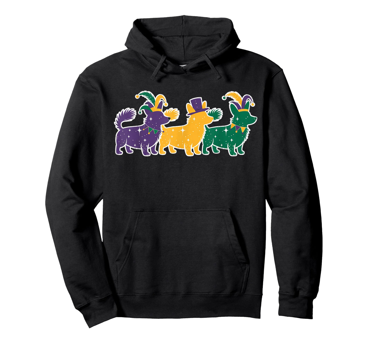 Corgi Dog Purple Yellow Green Toddler Boys Kids Mardi Gras T-Shirt