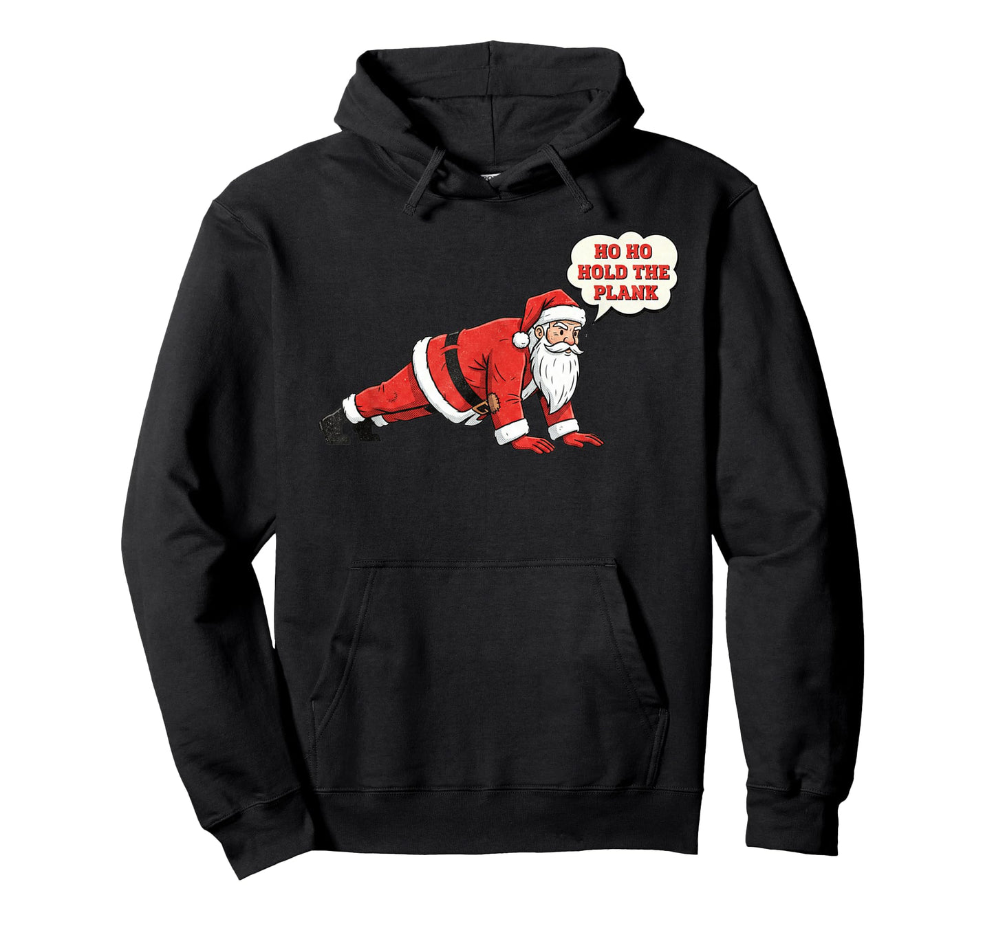 Ho Ho Hold The Plank Funny Santa Christmas Workout T-Shirt
