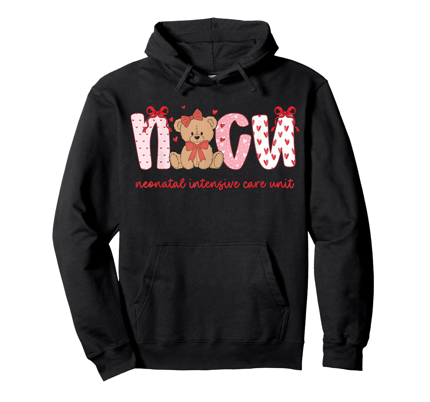 NICU Nurse Valentine Cute Bear Neonatal Intensive Care Unit T-Shirt