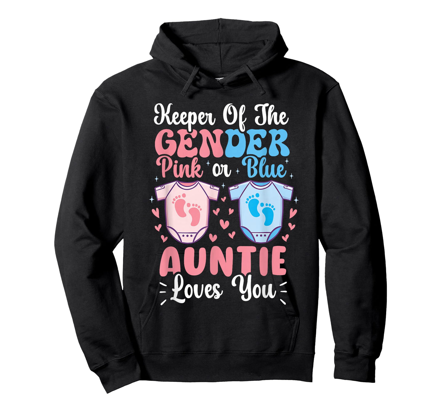 Keeper of The Gender Loves Aunt You Auntie Baby Announcement T-Shirt