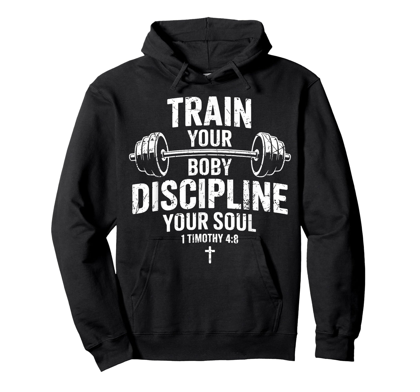 Train Your Body Discipline Your Soul Christian Jesus Gym T-Shirt