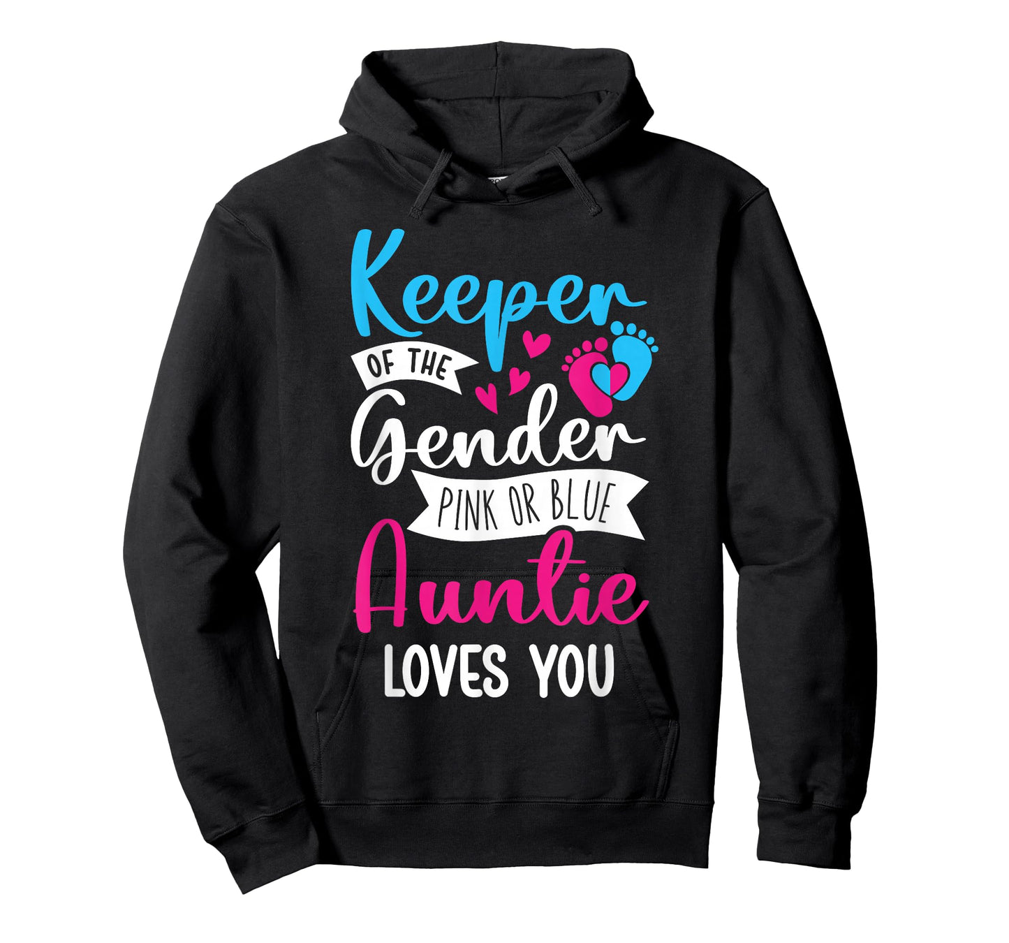 Keeper of The Gender Loves Aunt You Auntie Baby Announcement T-Shirt