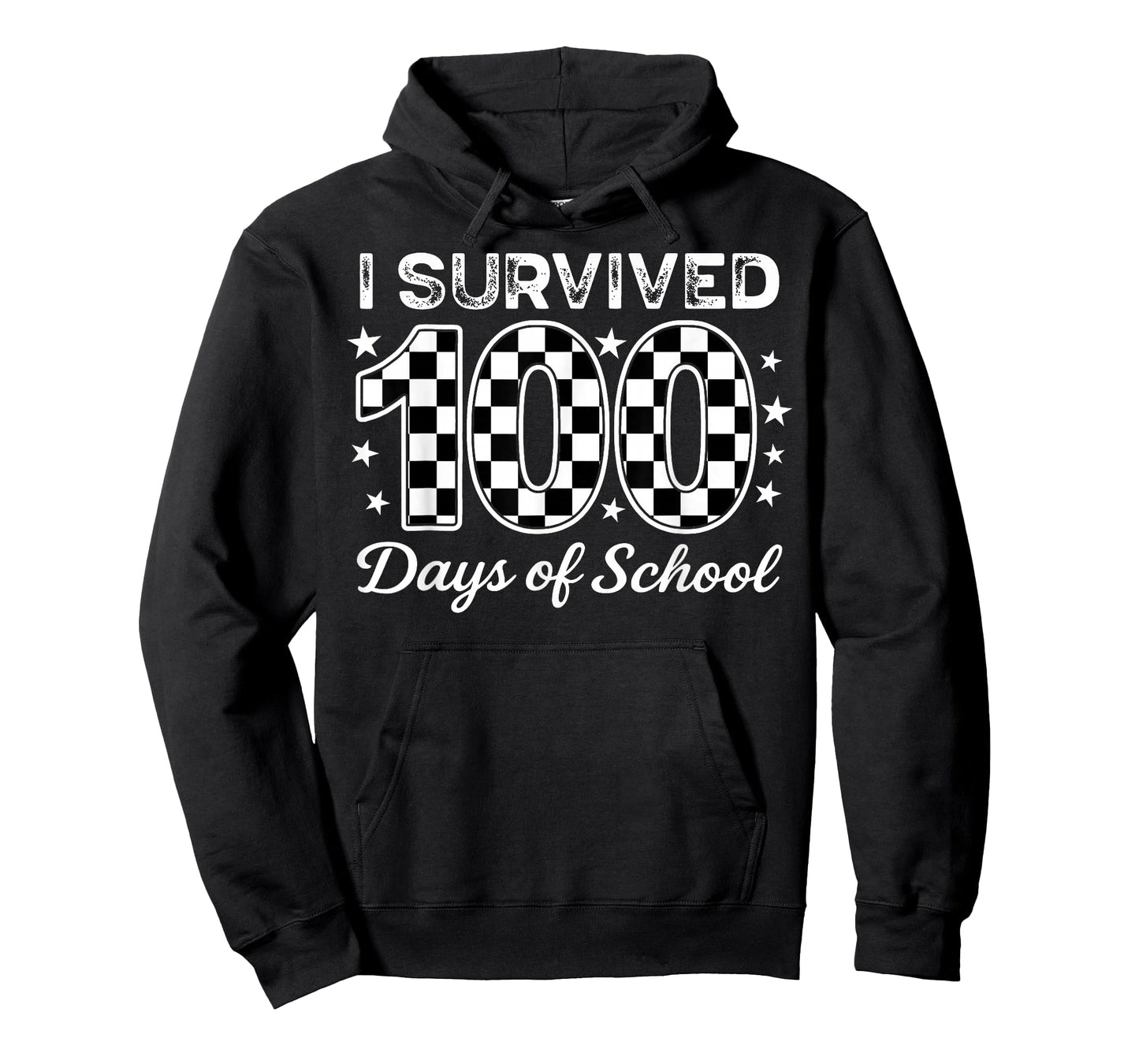 Checkered I Survived 100 Days of School Teachers Students T-Shirt