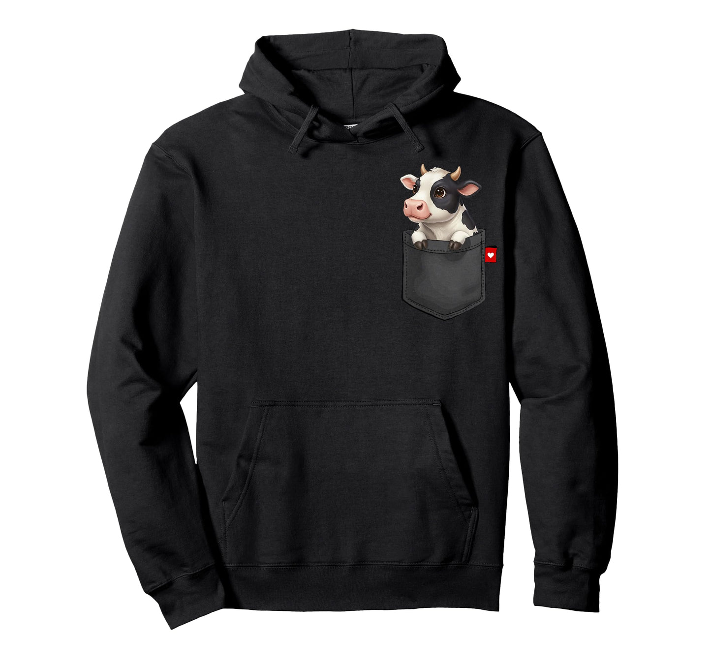 Cow in Pocket Peeking Cute Animal Cow T-Shirt