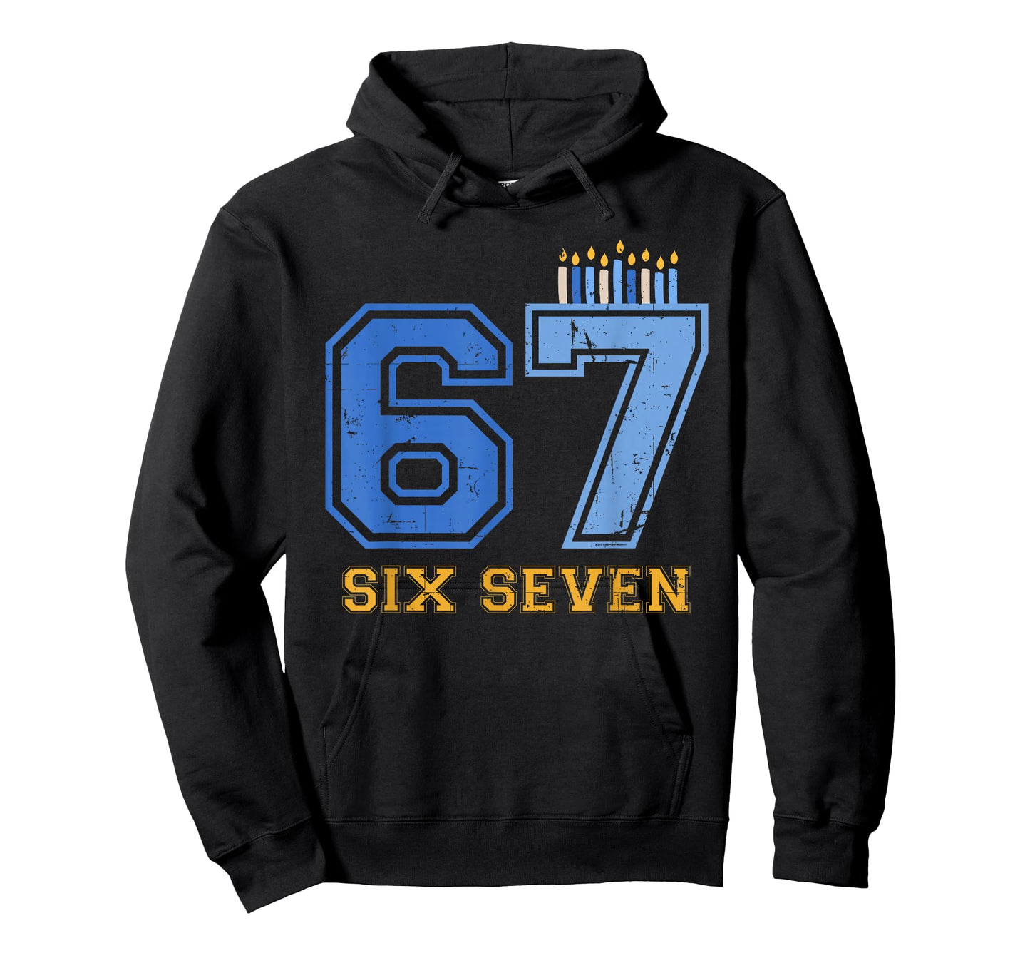 Hanukkah 67 Six Seven Boy Girl Kids 67 Meme Hanukkah 6-7 T-Shirt