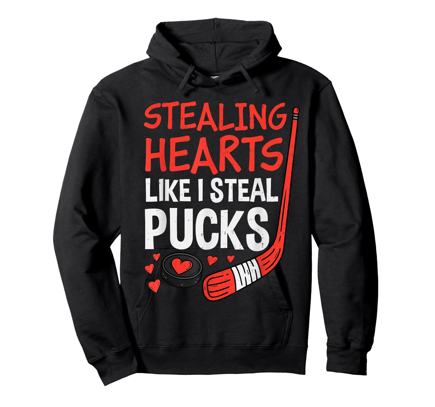 Stealing Hearts Stealing Pucks Hockey Valentines Day Men Boy T-Shirt