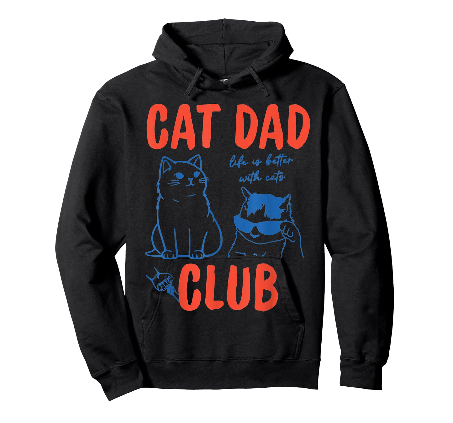 Funny Fathers Day Cat Dad Club Life is Better with Cats Meme T-Shirt