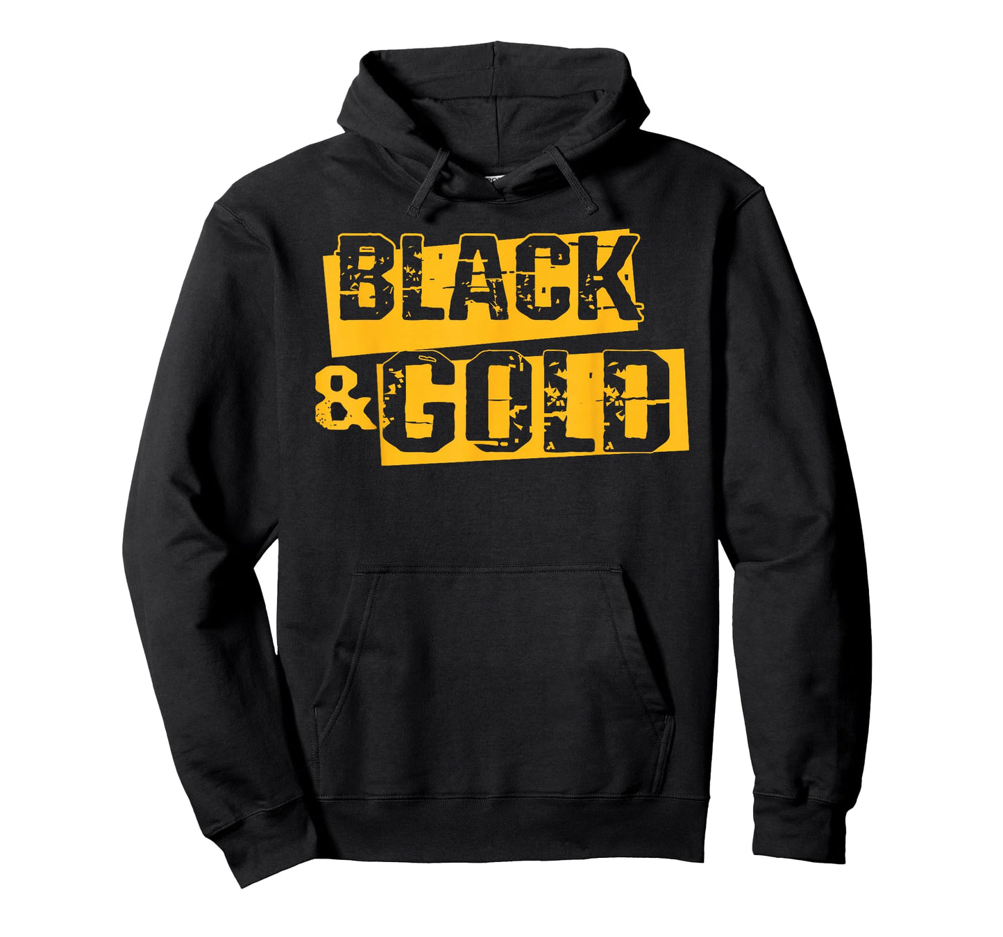 Black & Gold Game Day Team Spirit High School Football Fan T-Shirt