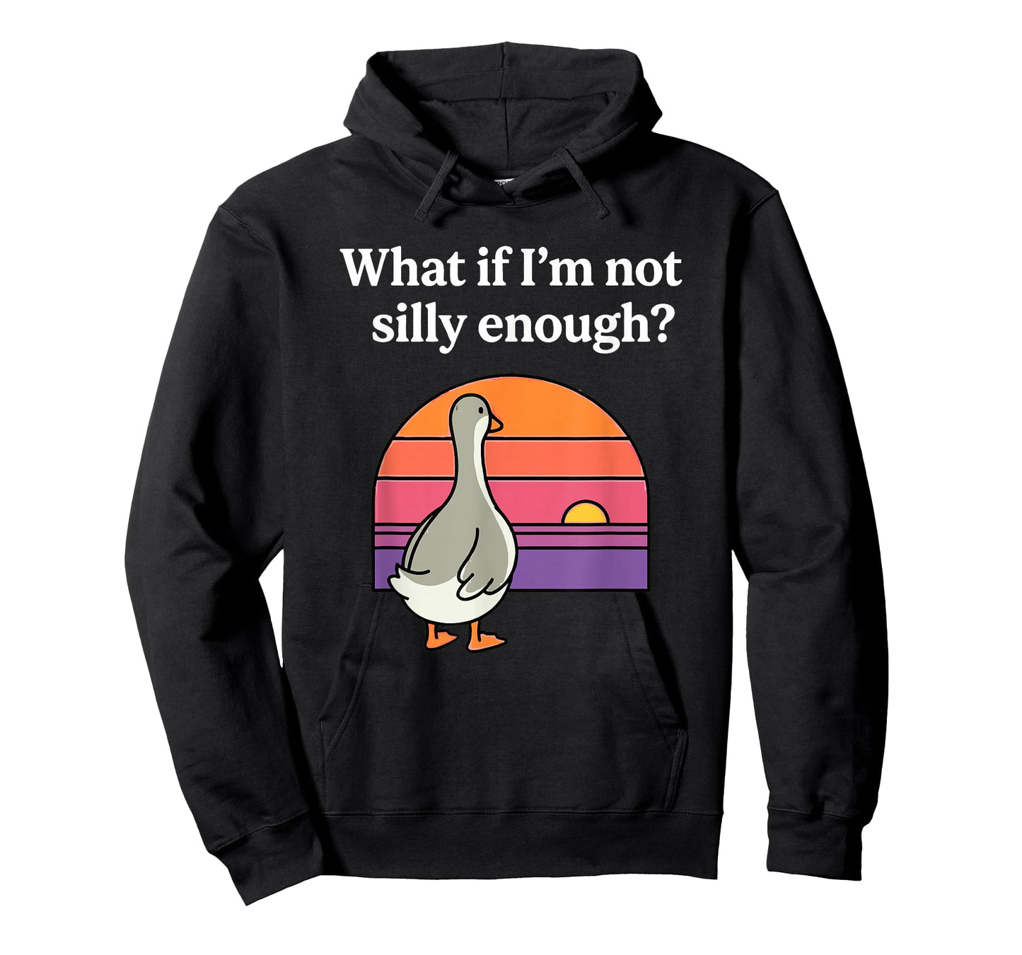 What If I'm Not Silly Enough Funny Goose Meme Duck Sunset T-Shirt