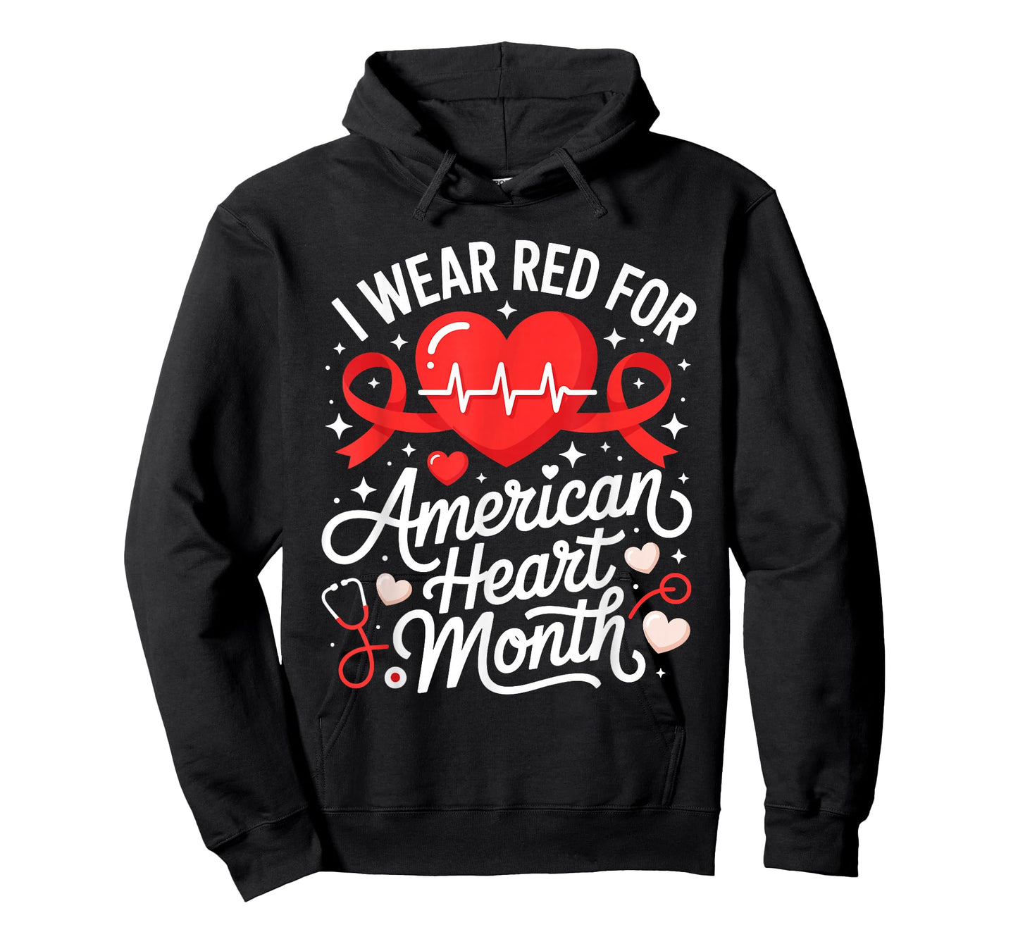 American Heart Disease Awareness Month Ribbon Red Heart T-Shirt