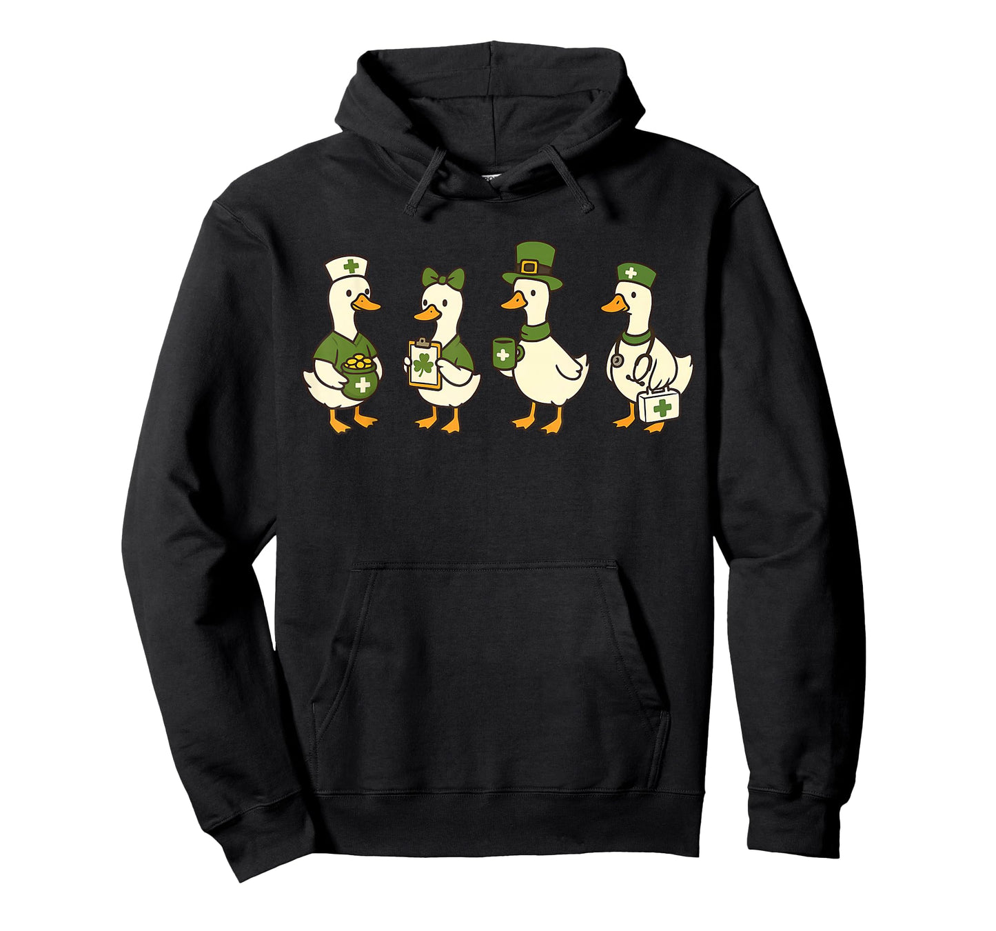 St Patricks Day Goose Registered Nurse RN Nursing Shamrock T-Shirt