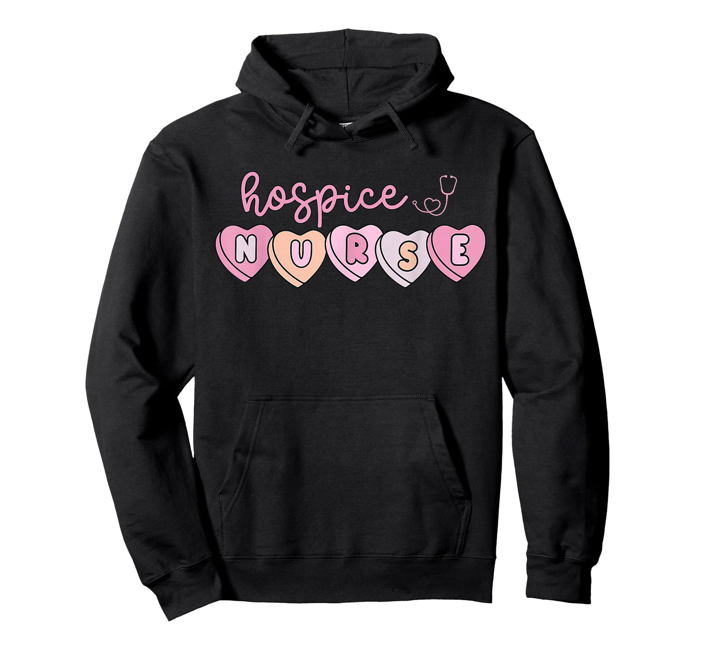 Heart Candy Hospice Nurse Stethoscope RN LTC Valentines T-Shirt