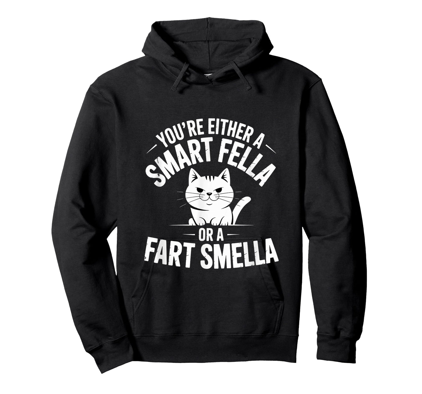 Smart Fella Fart Smella Funny Cat Spoonerism Humor T-Shirt