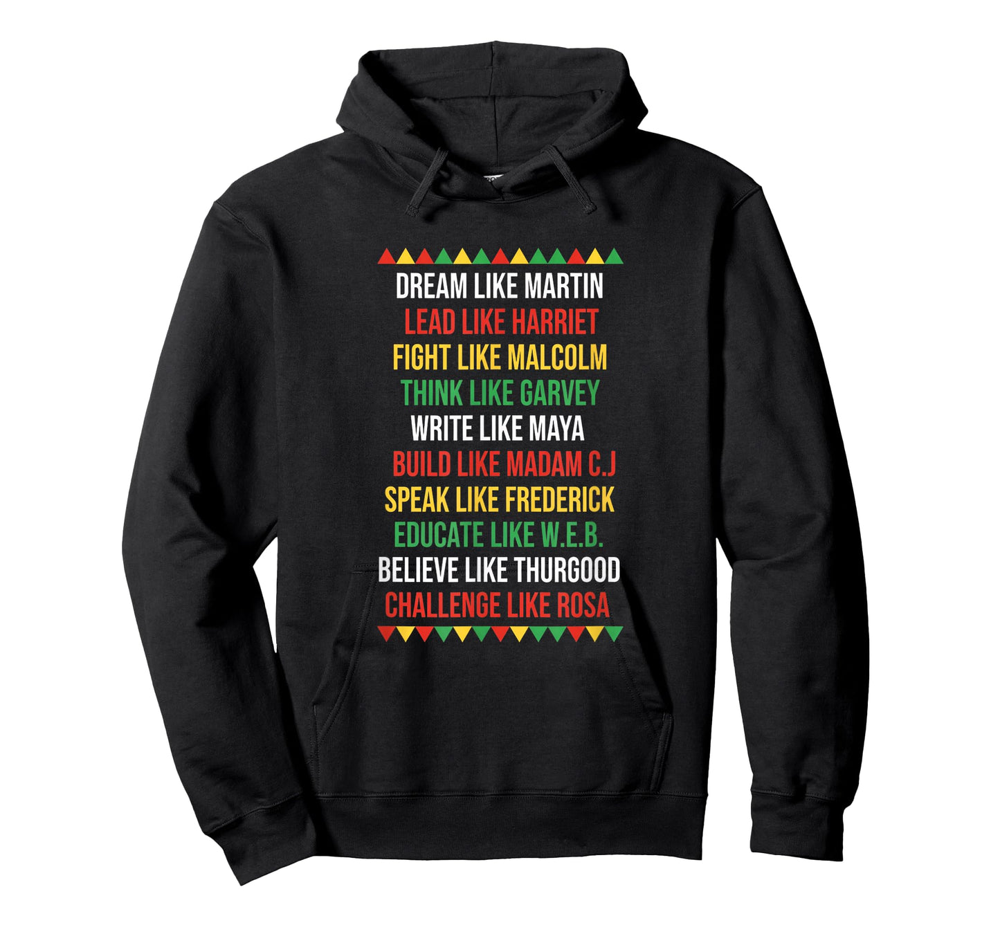 Dream Like Martin Lead Like Harriet Fight Like Malcolm Afro T-Shirt