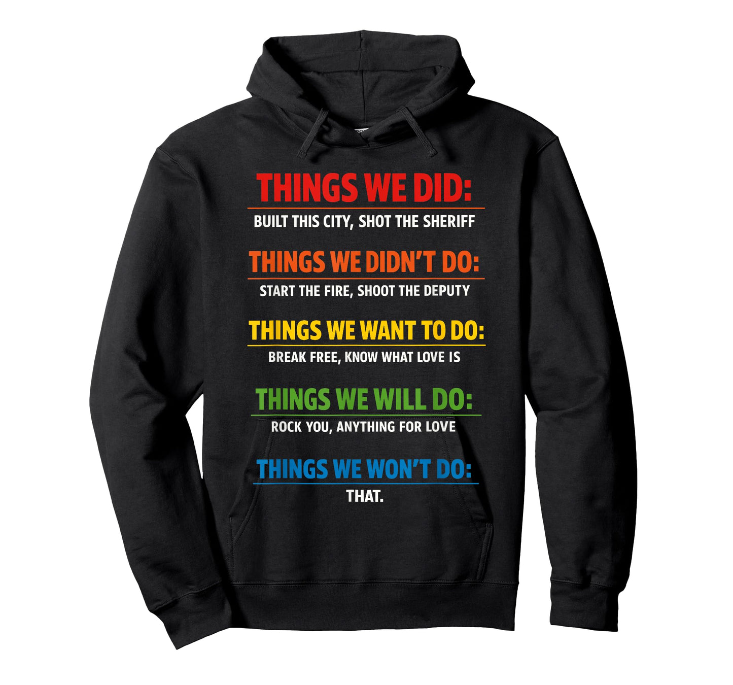 Things We Did T Music Song Lyrics Retro Vintage T-Shirt