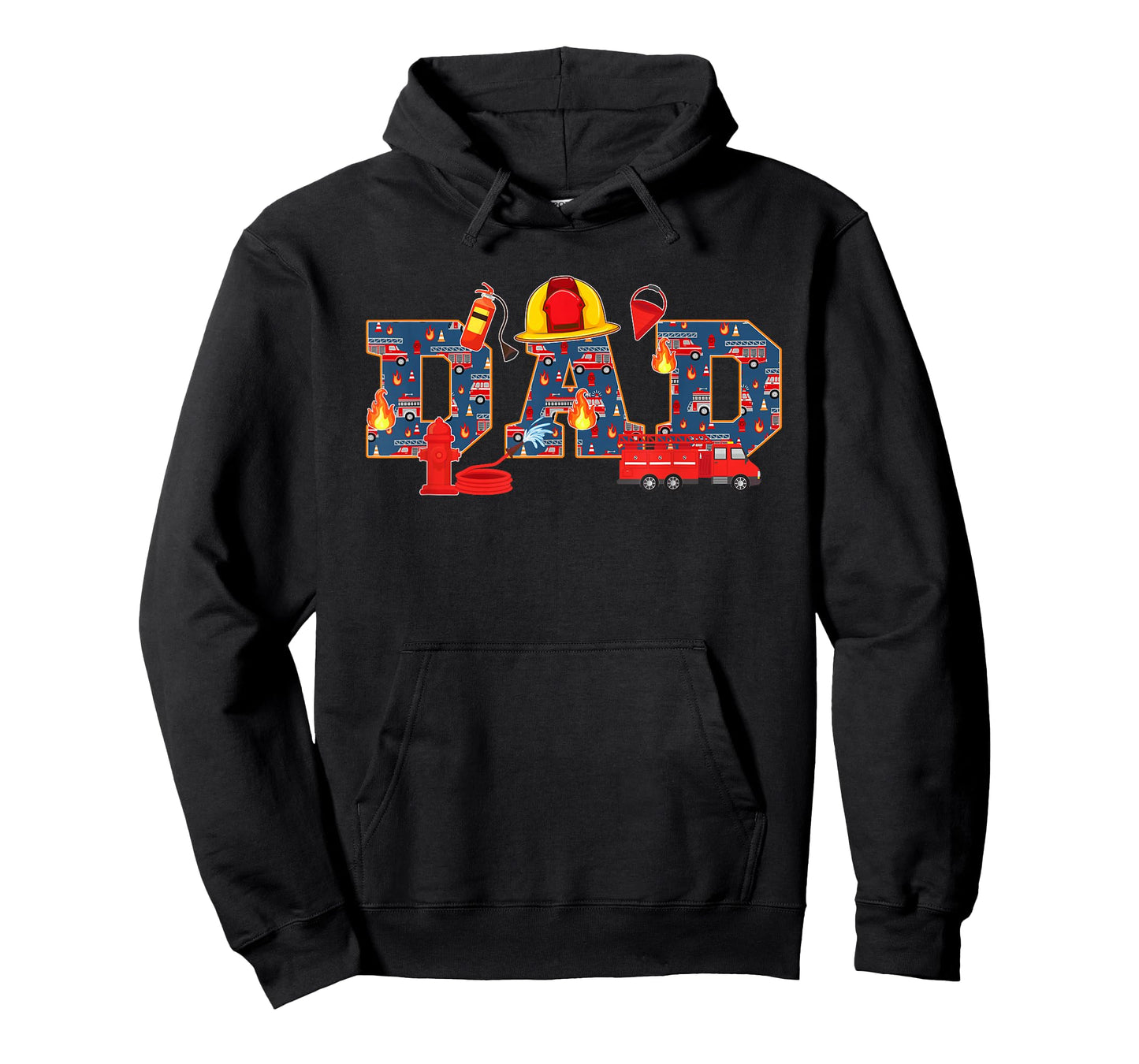 Dad Birthday Boy Fire Truck Firefighter Family Birthday T-Shirt
