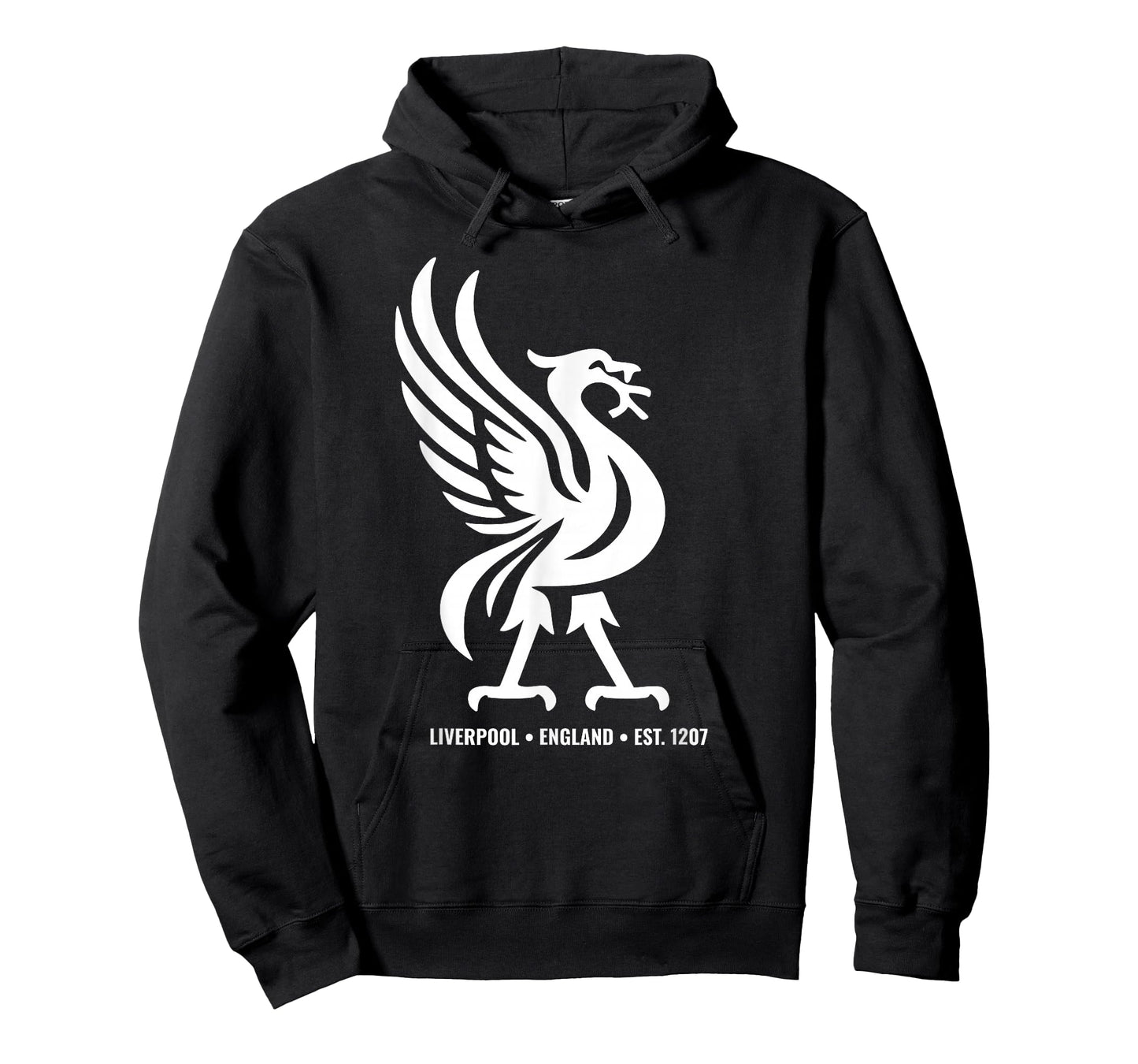 Liverpool England Est. 1207 Colossal Liverbird White Print T-Shirt