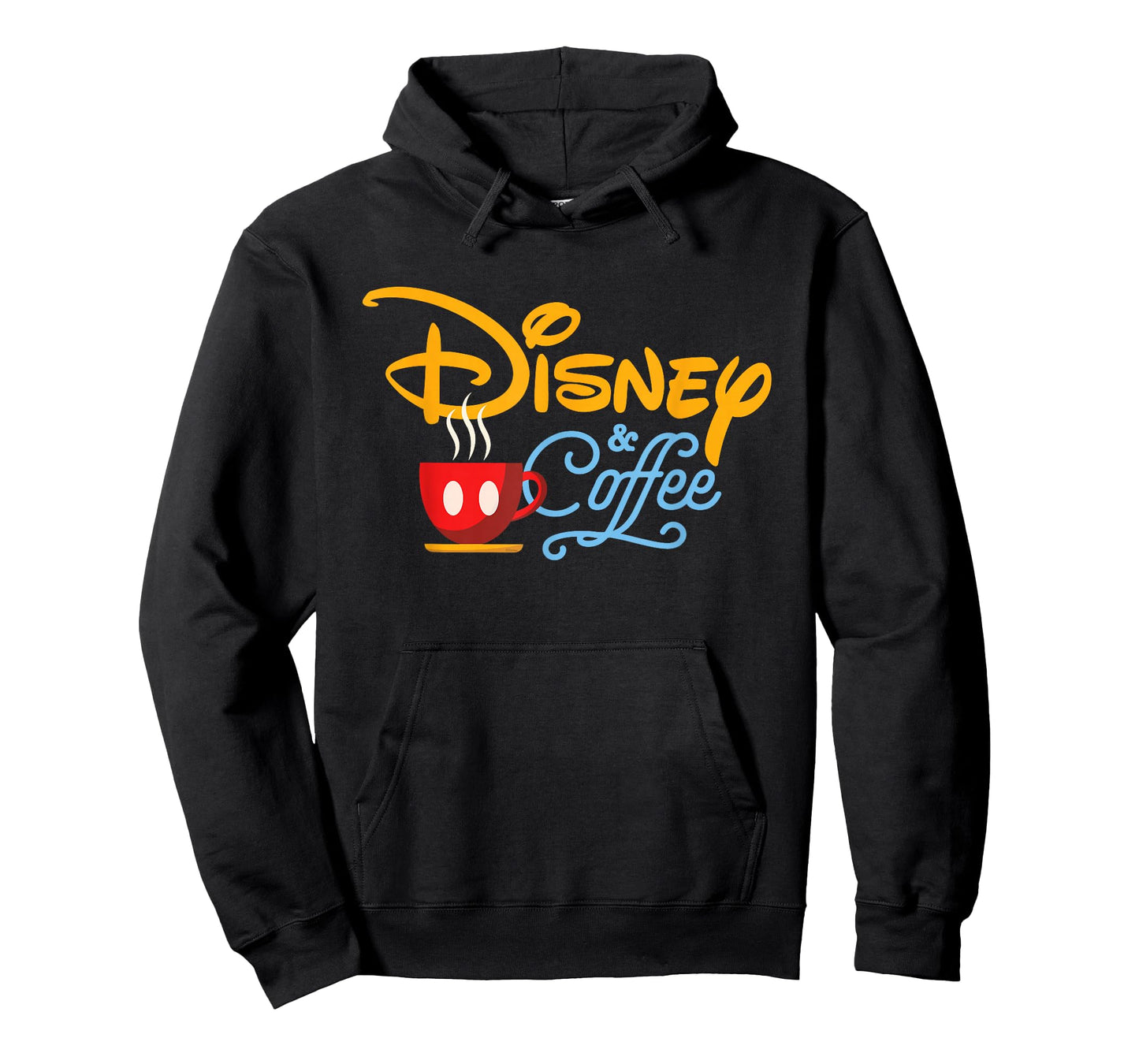 Disney & Coffee Mickey Mouse Coffee Cup Script Logo T-Shirt