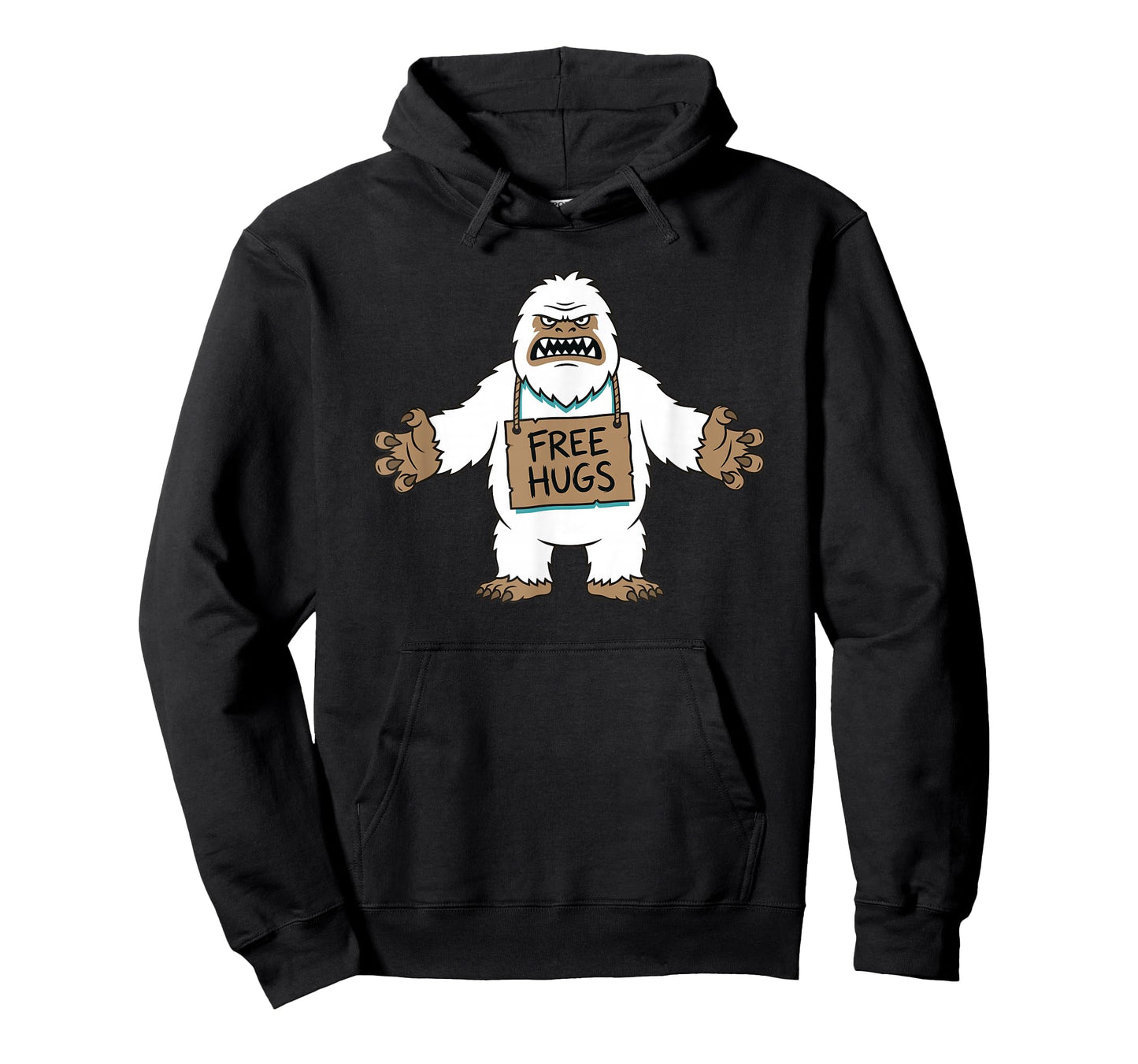 Funny Abominable Snowman Free Hugs Bigfoot Sasquatch T-Shirt