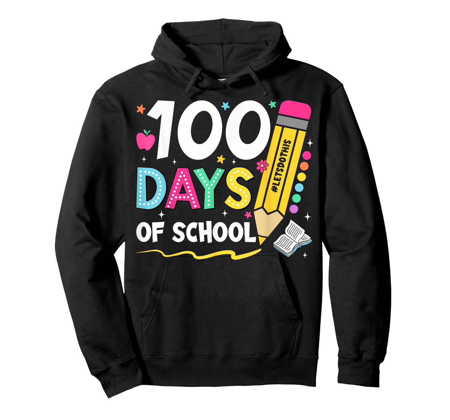 Teacher Kids Retro Groovy 100 Days Happy 100th Day of School T-Shirt
